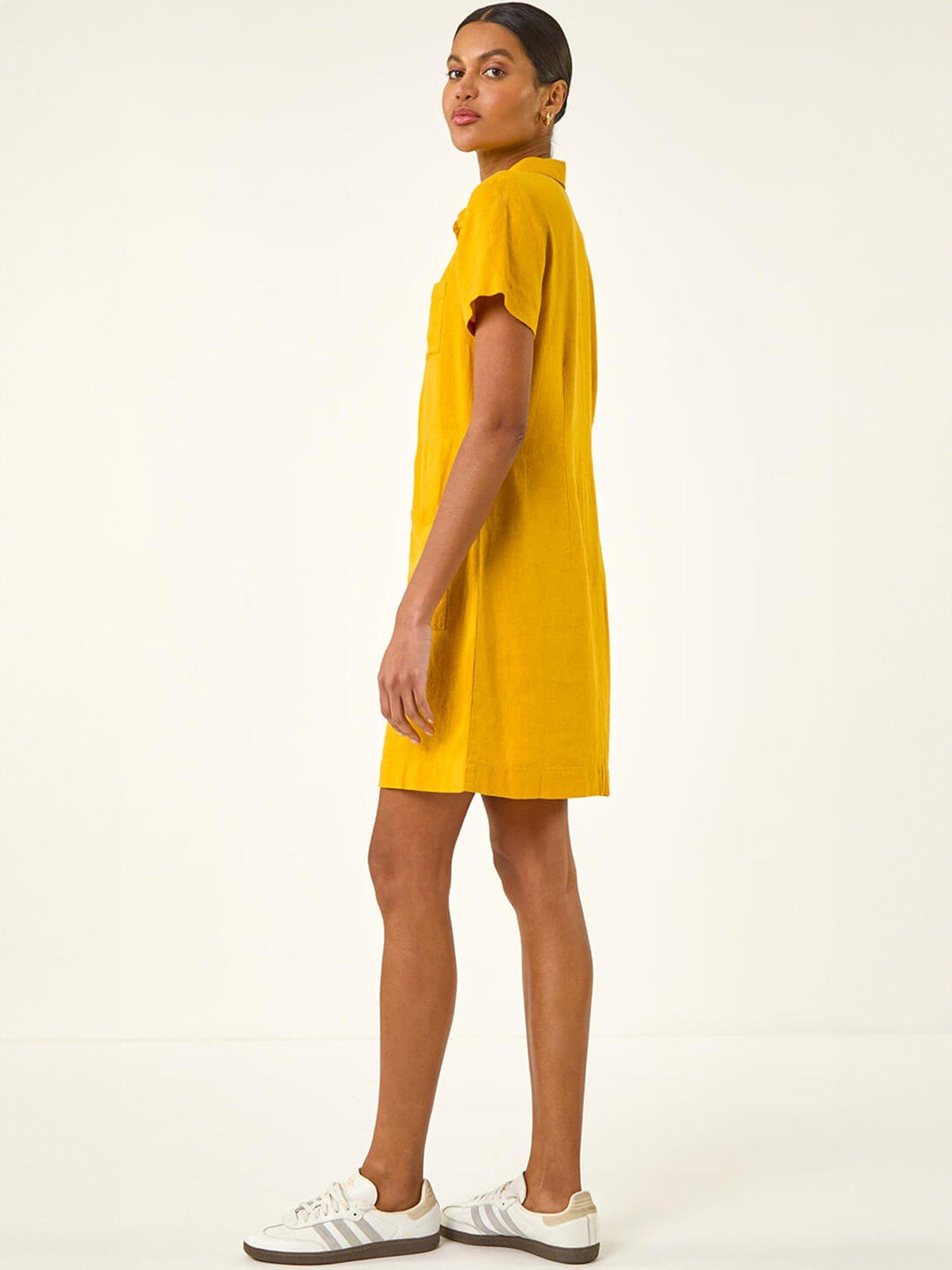 Image 2 of 5 of Roman Buttoned Mini Shirt Dress