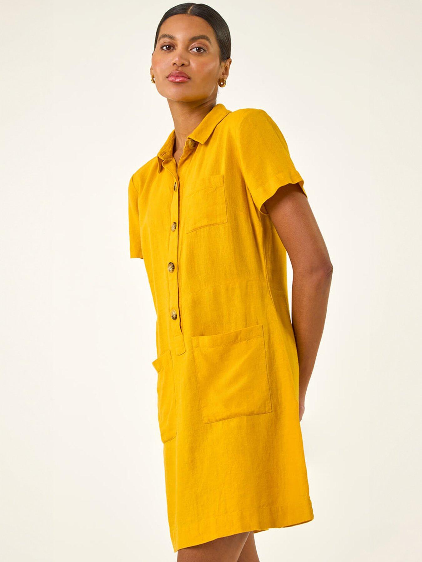 Image 3 of 5 of Roman Buttoned Mini Shirt Dress