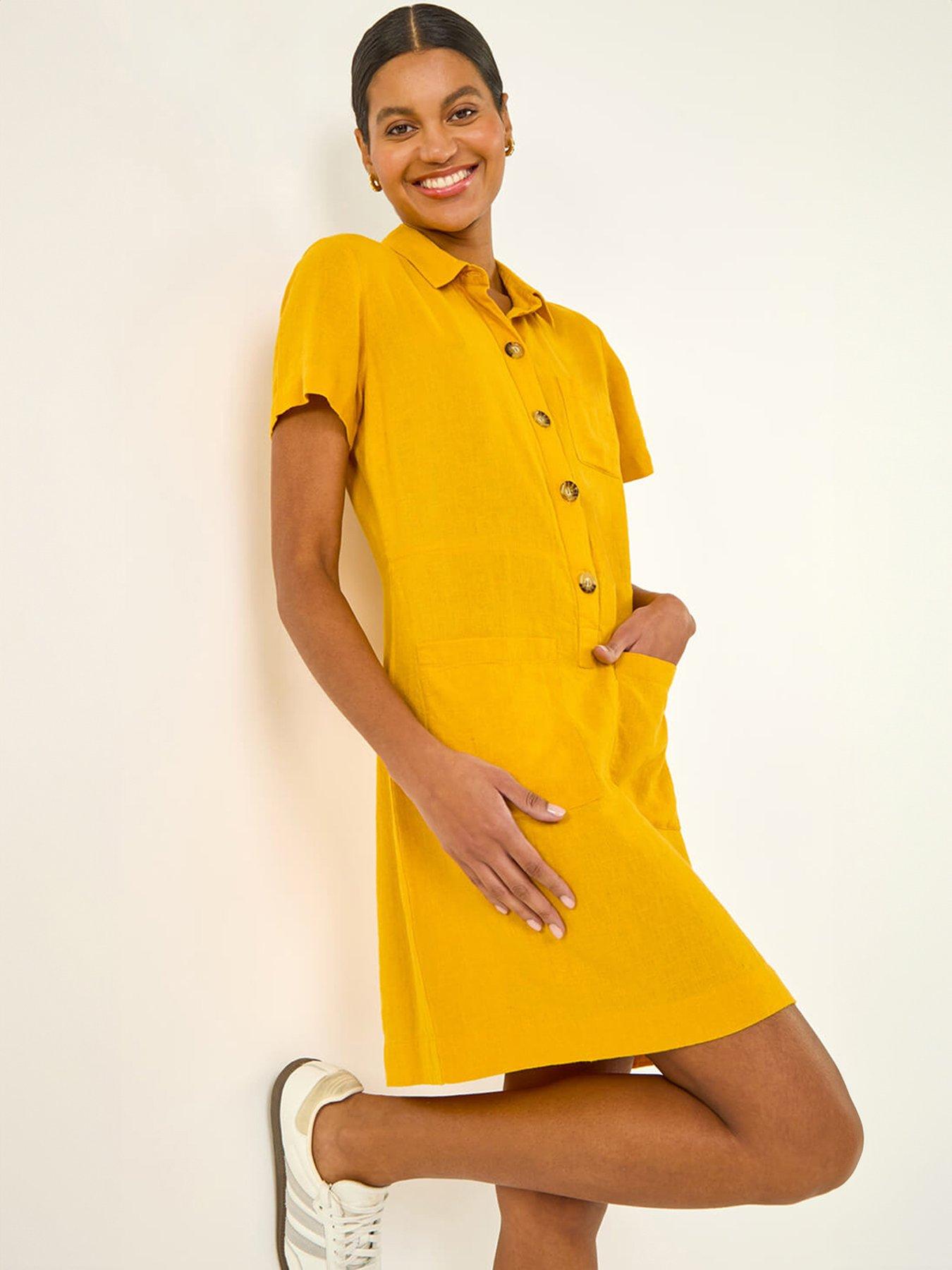 Image 4 of 5 of Roman Buttoned Mini Shirt Dress
