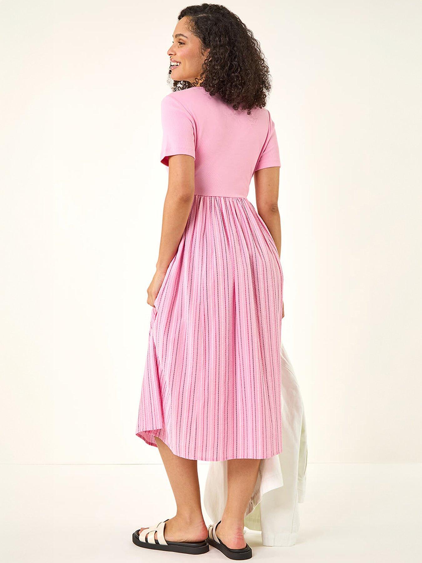roman-textured-stripe-midi-dressstillFront
