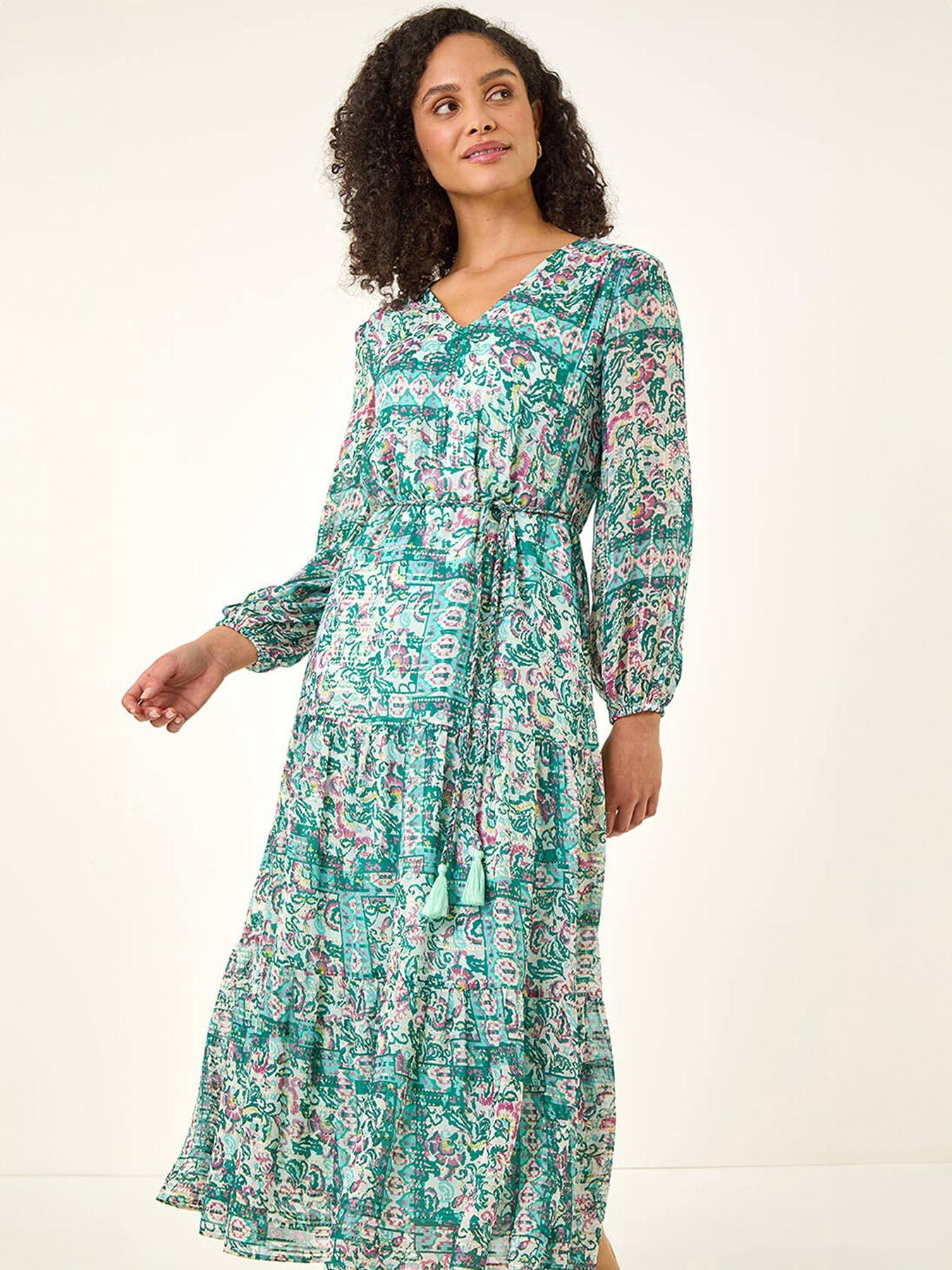 roman-printed-metallic-tie-waist-maxi-dressoutfit