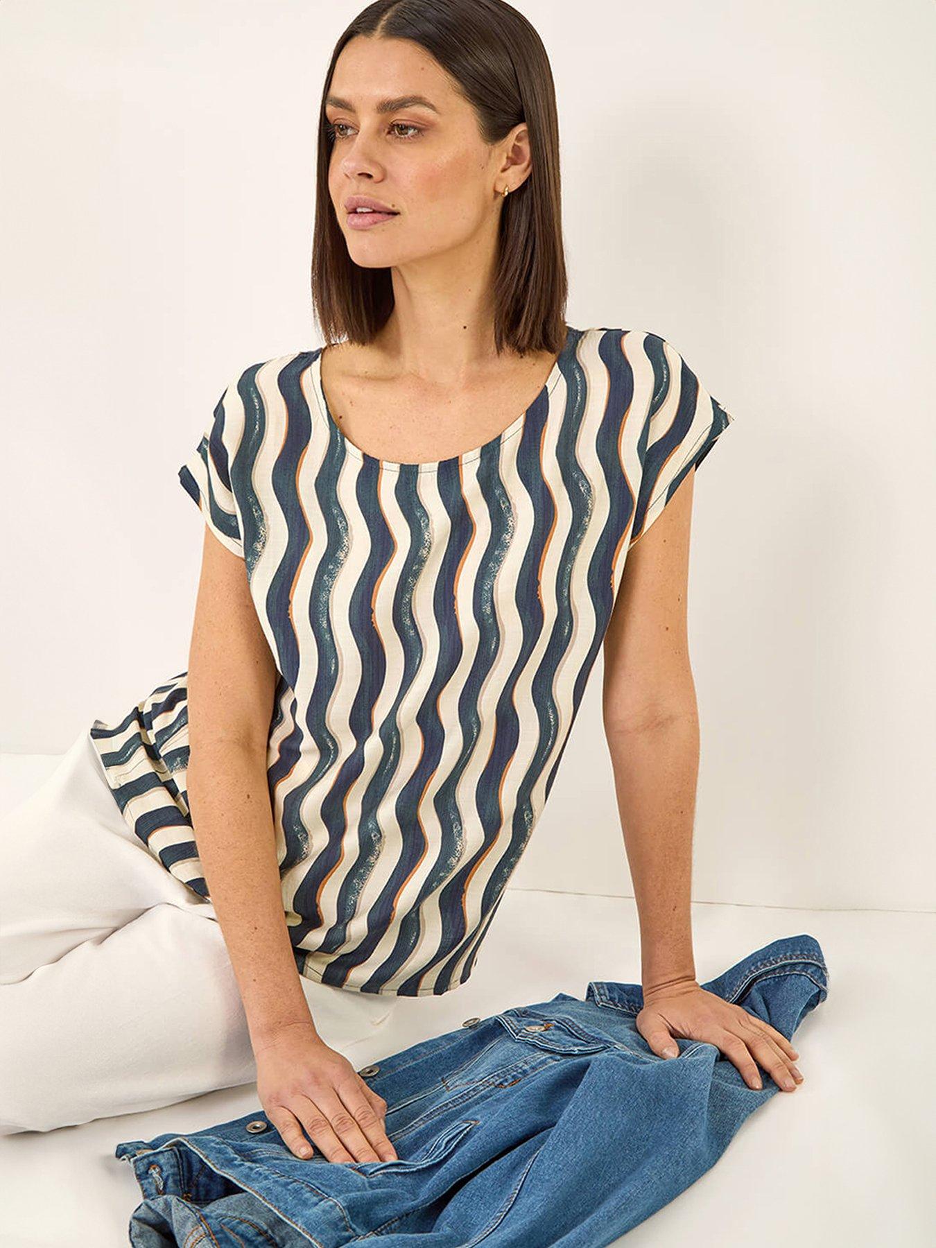 roman-wave-stripe-print-tunic-topoutfit