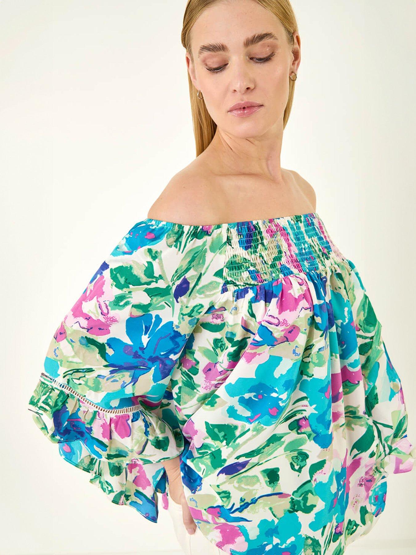 roman-floral-print-bardot-topoutfit