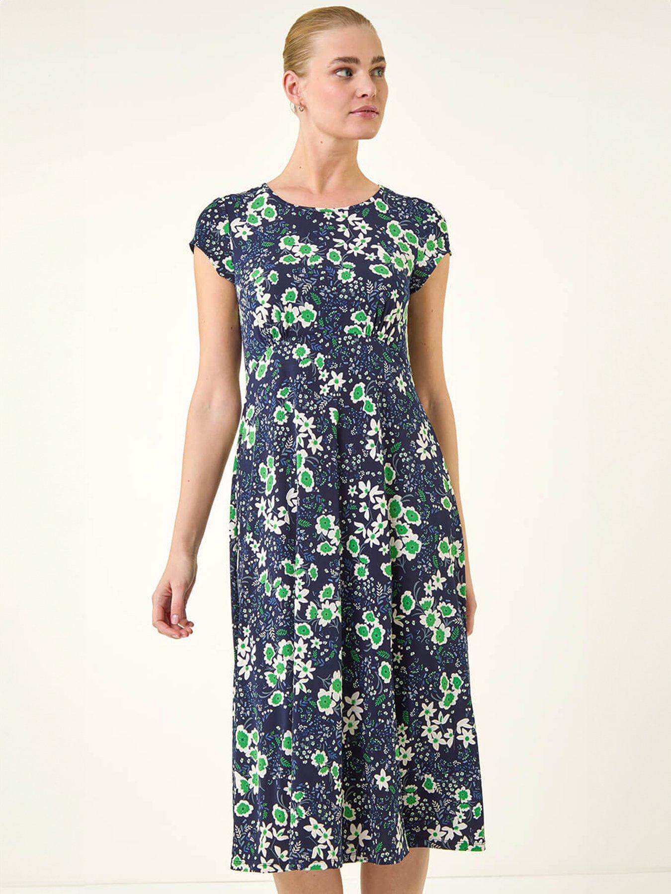 roman-floral-print-midi-tea-dressoutfit