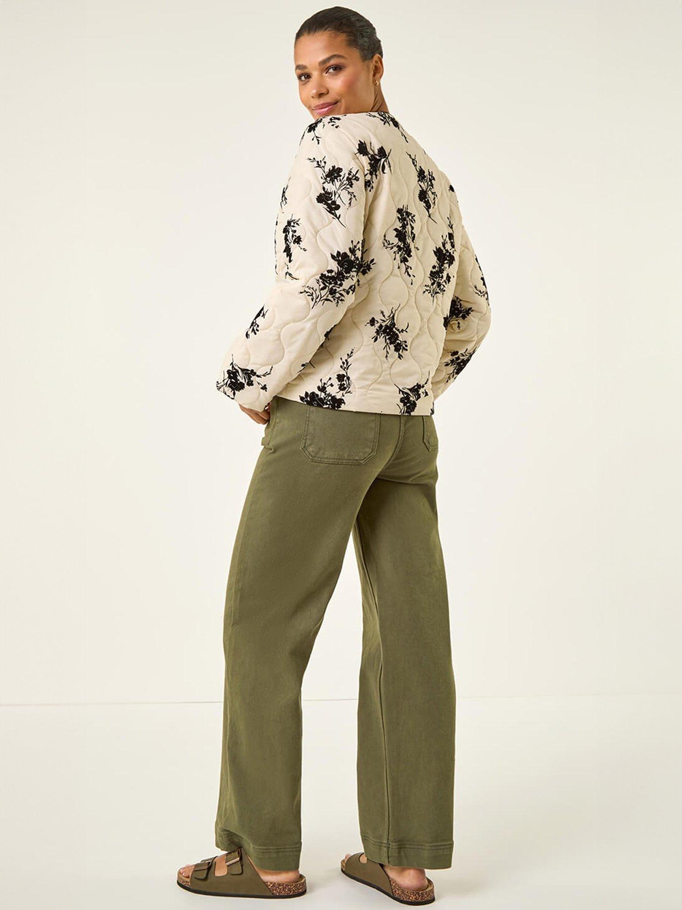 Image 2 of 5 of Roman Floral Flock Quilted Jacket