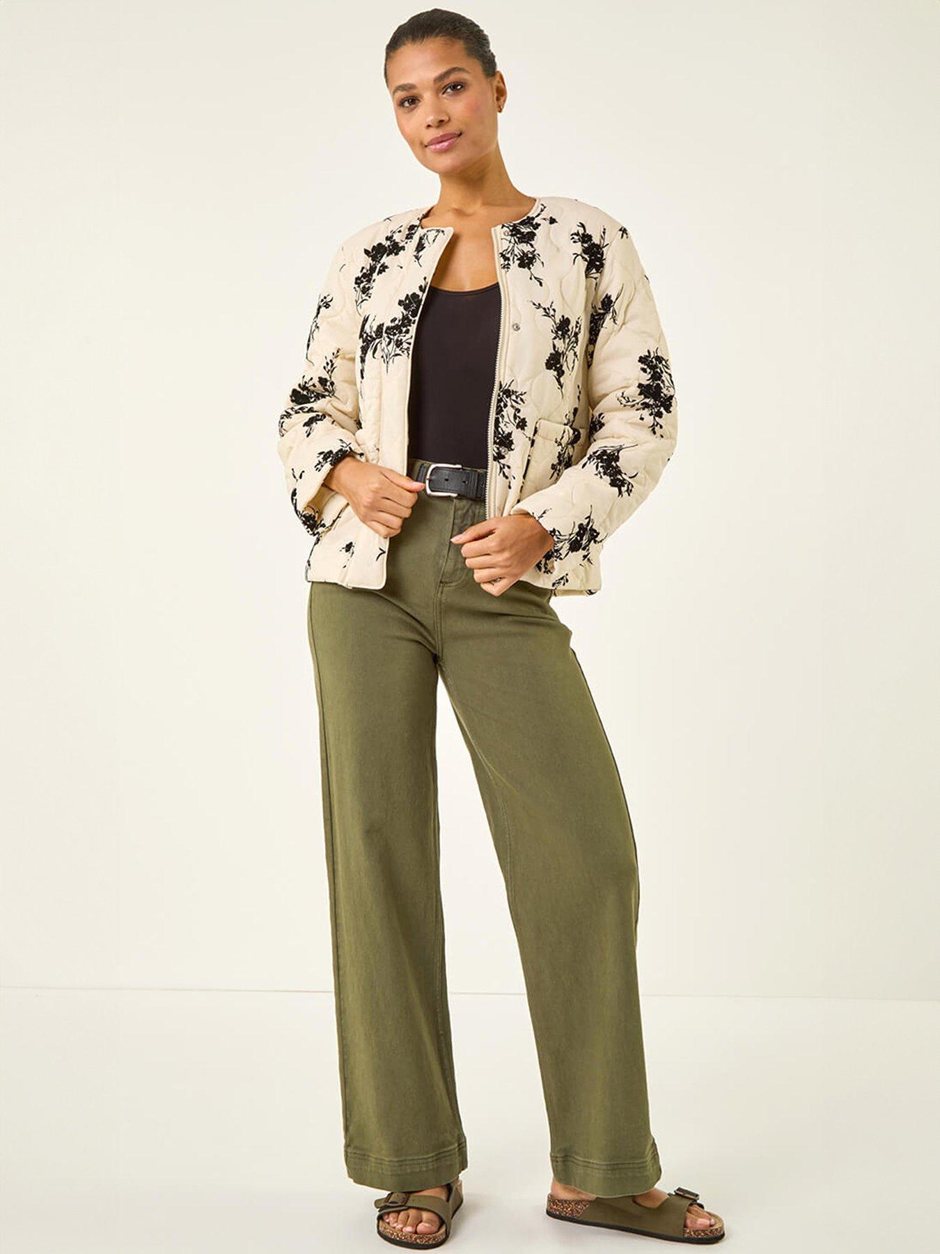 Image 3 of 5 of Roman Floral Flock Quilted Jacket