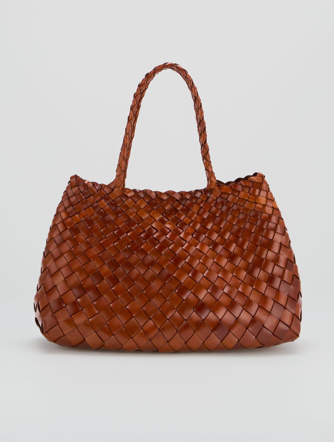 Image 1 of 6 of Ellyla Selina Short Handles Woven Shoulder Bag - Brown