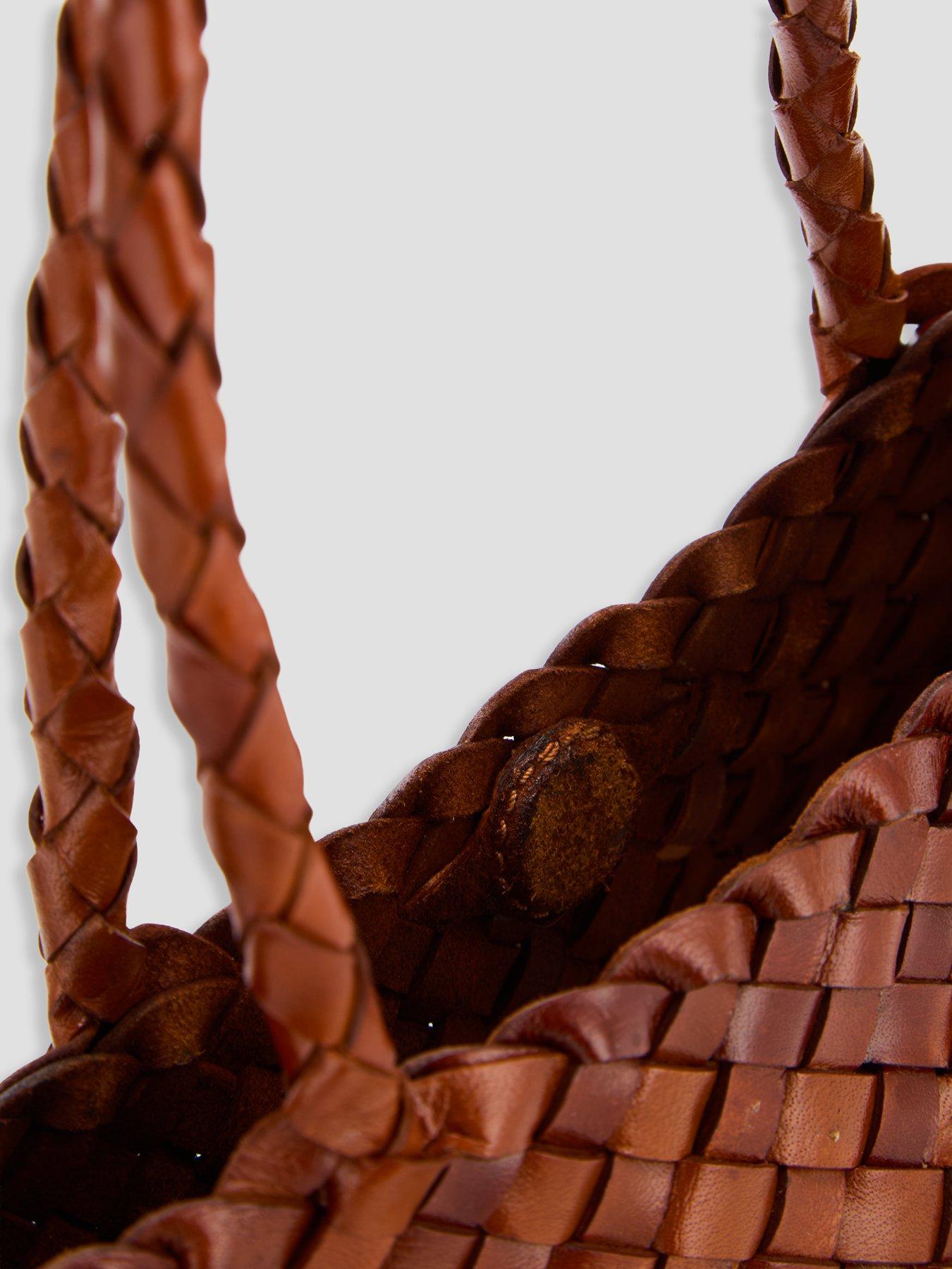 Image 3 of 6 of Ellyla Selina Short Handles Woven Shoulder Bag - Brown