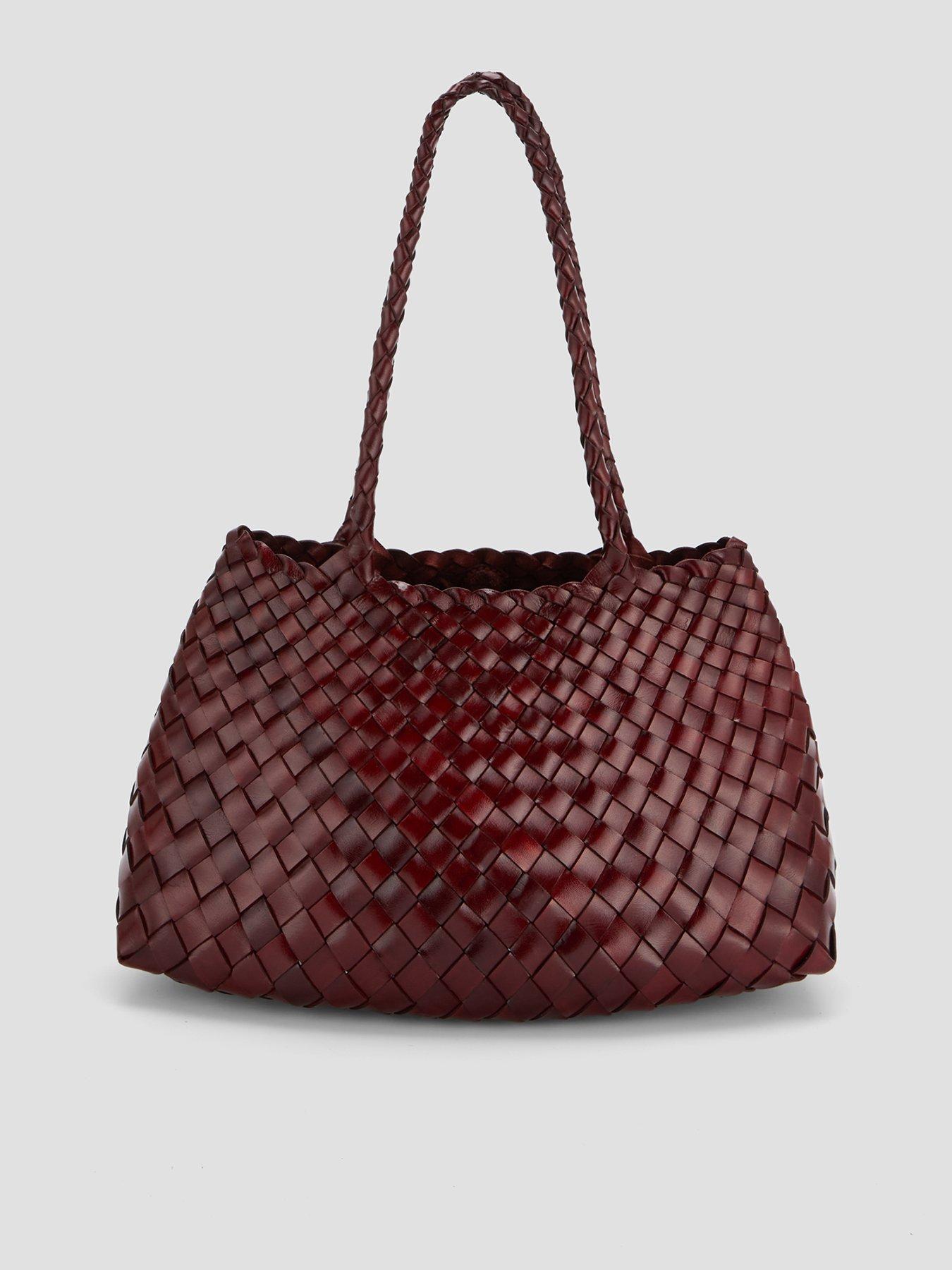 Ellyla Selina Long Handles Woven Shoulder Bag - Purple