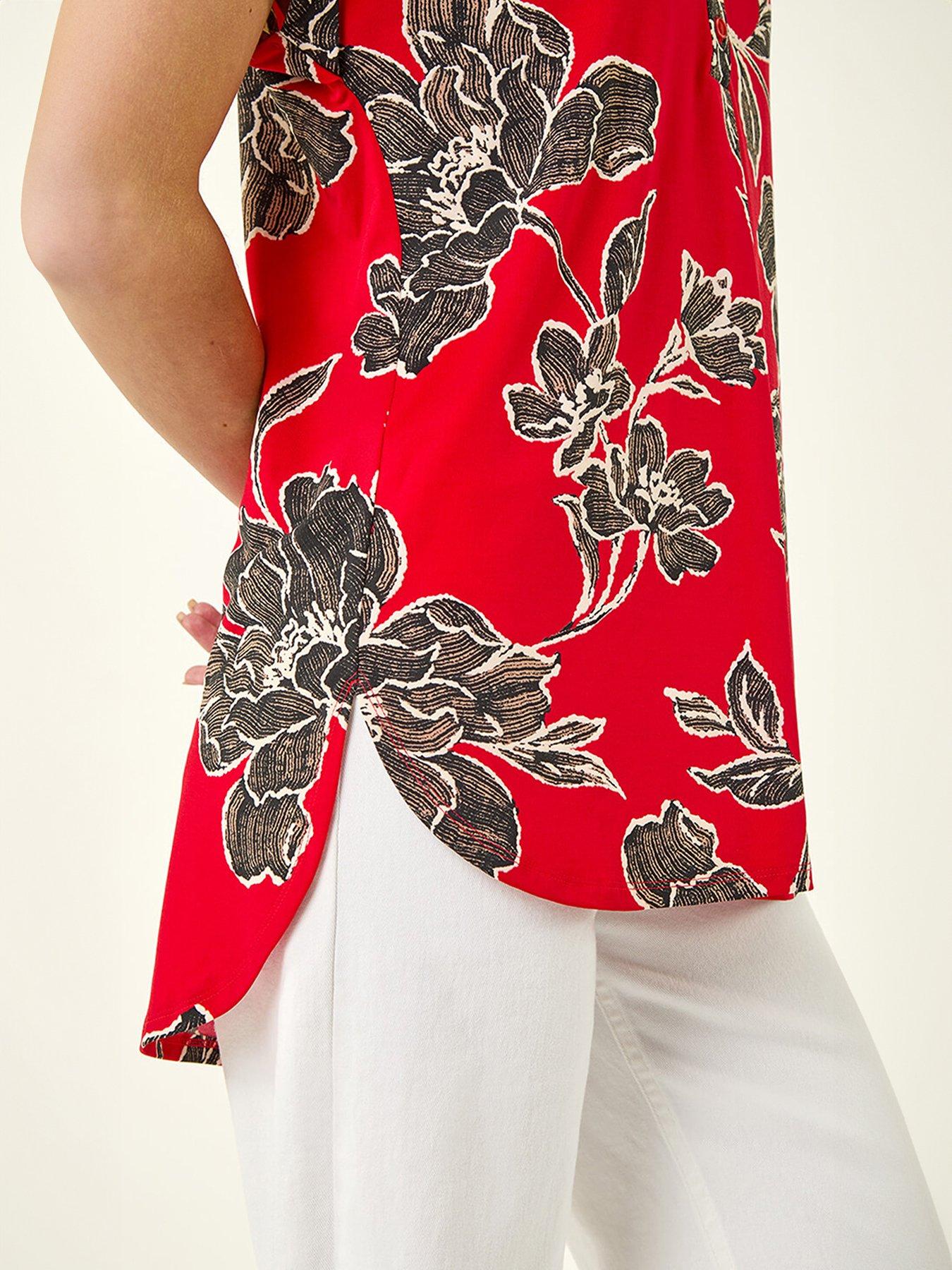 roman-floral-puff-print-stretch-topdetail