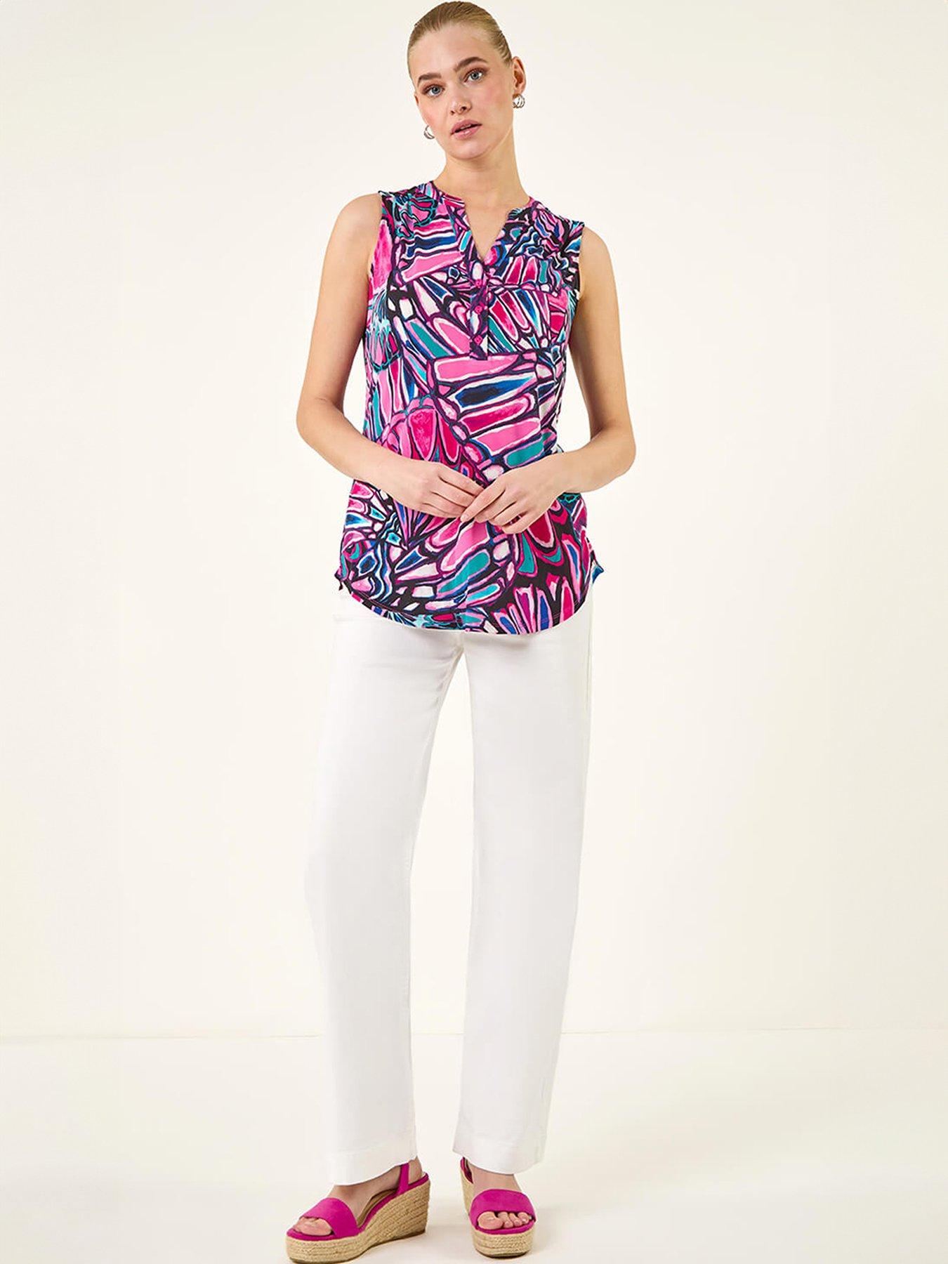 roman-floral-print-stretch-vest-topback