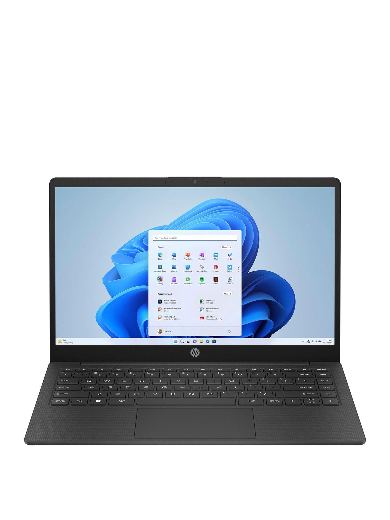 HP 14-em0018naV Laptop - 14in - AMD Athlon Silver 7120U - 4GB RAM - 128GB - Black