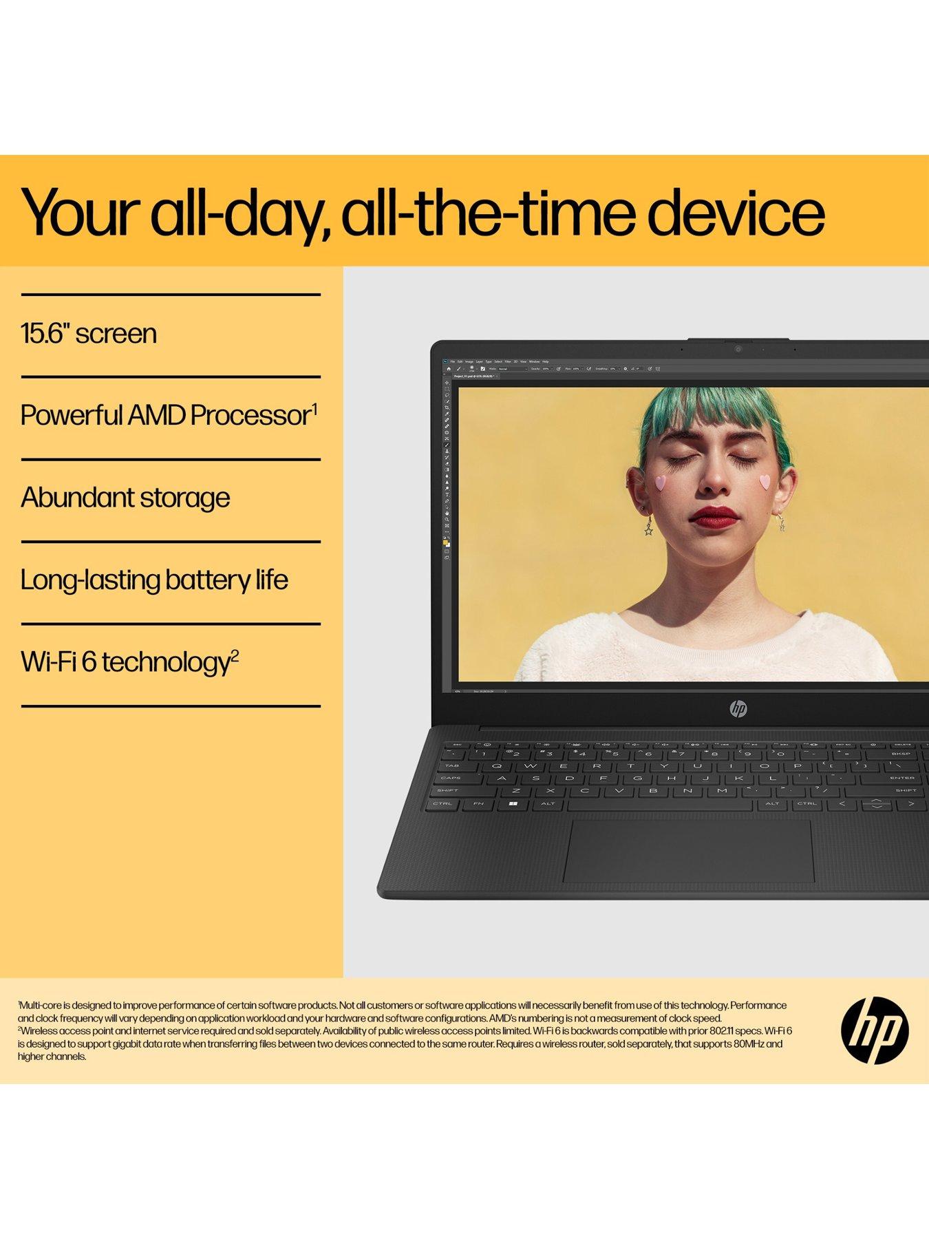 Image 2 of 7 of HP HP Laptop&nbsp;15-fc0078na&nbsp;- 15.6in FHD,&nbsp;AMD Athlon Silver 7120U, 8GB RAM, 128GB SSD - Silver