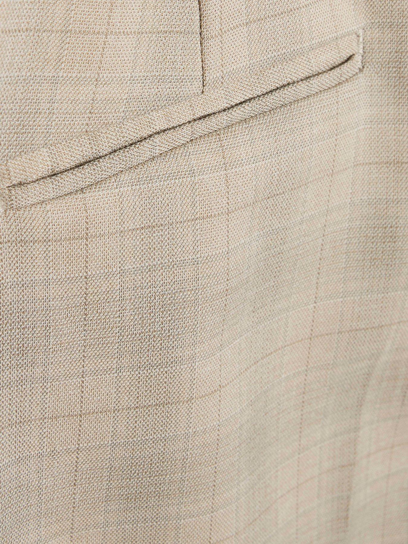 Image 5 of 5 of River Island Older Boys Tailored Suit Trousers - Beige