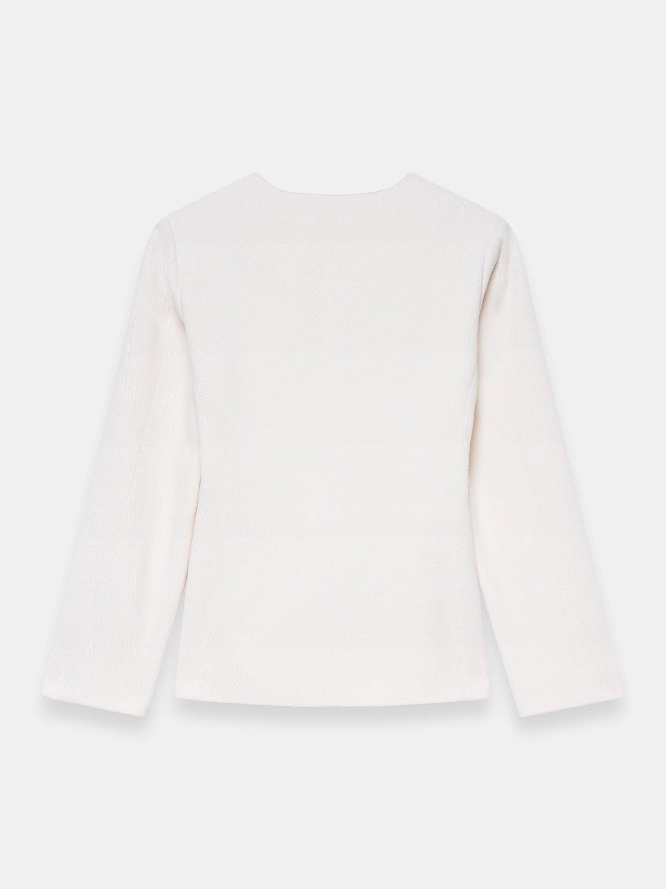 Image 6 of 6 of Mint Velvet Cream Twill Sculpted Jacket