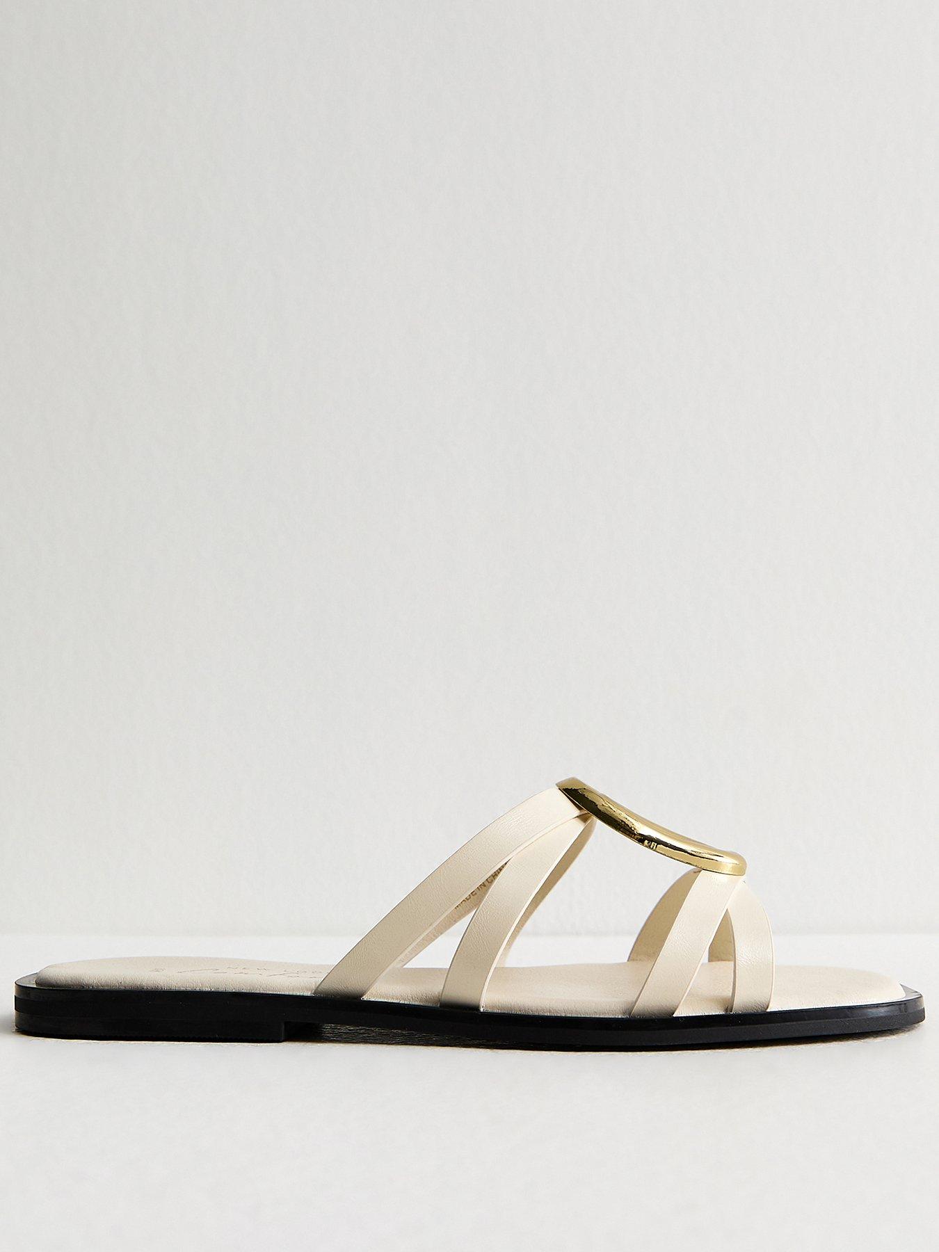 new-look-off-gold-abstract-buckle-mule-sandals-whitestillFront