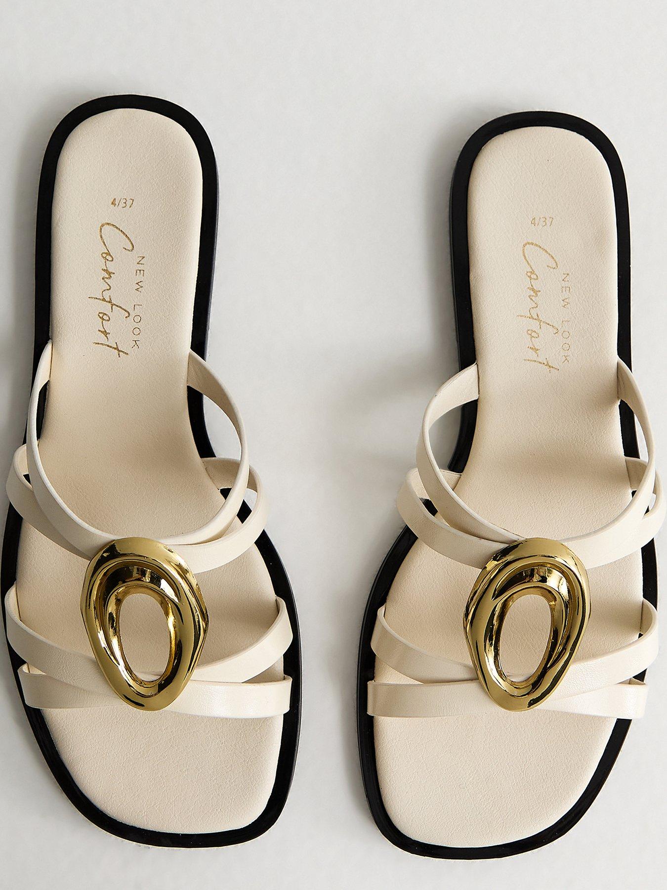 new-look-off-gold-abstract-buckle-mule-sandals-whitedetail