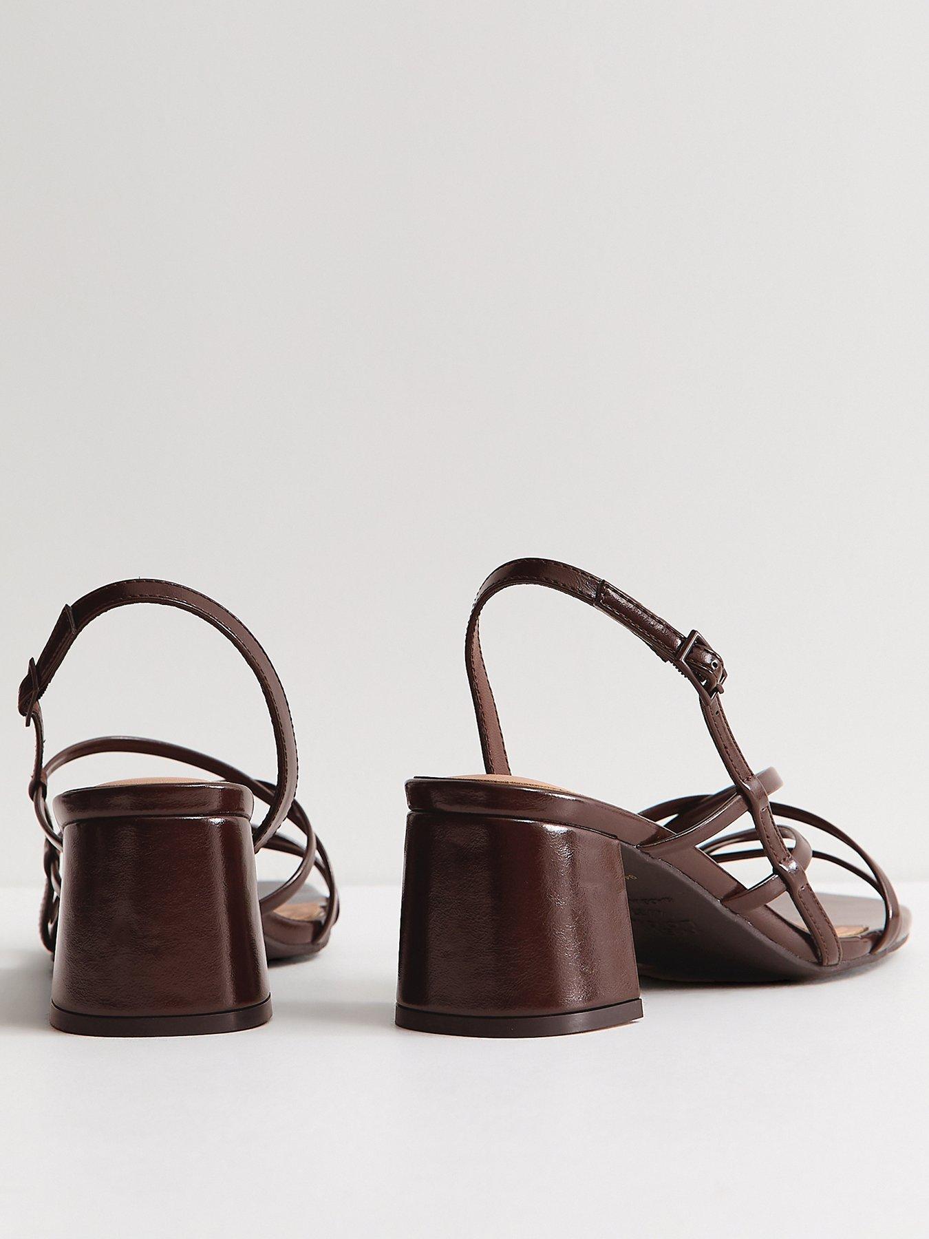 new-look-faux-leather-multi-strap-block-heel-sandals-dark-brownoutfit