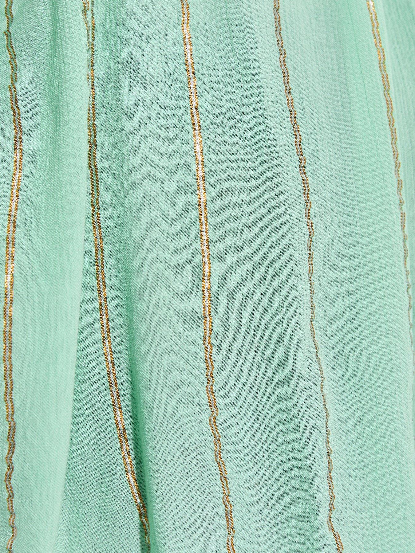 Image 6 of 6 of New Look Plaited Belt Beach Mini Dress - Turquoise