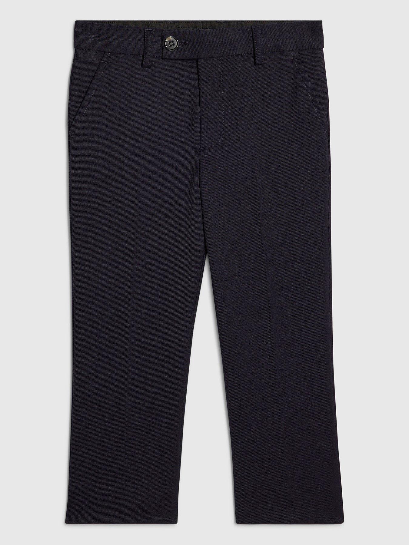 River Island Mini Boys Tailored Suit Trousers - Navy
