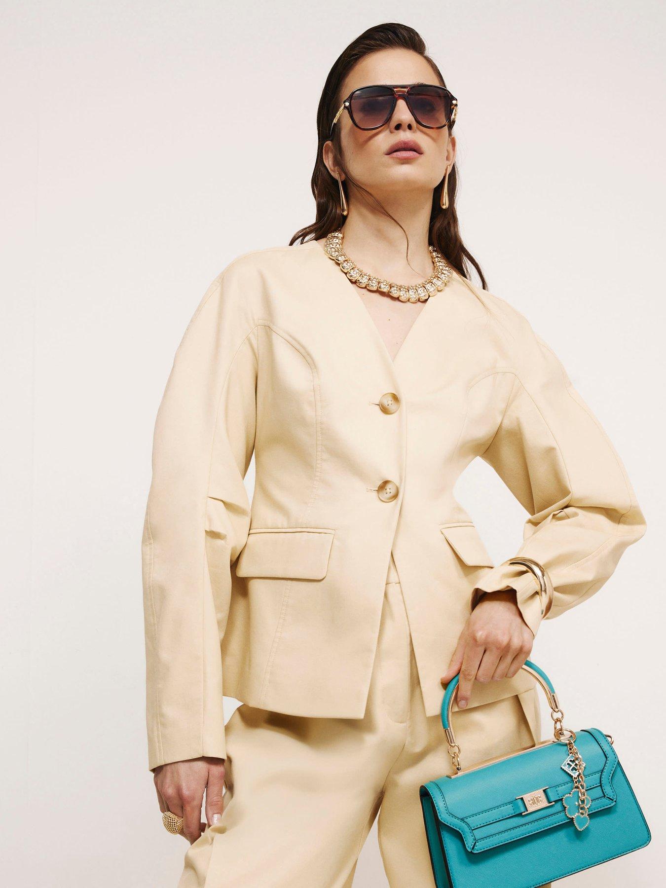 river-island-long-sleeve-collarless-cotton-blazer-yellowfront