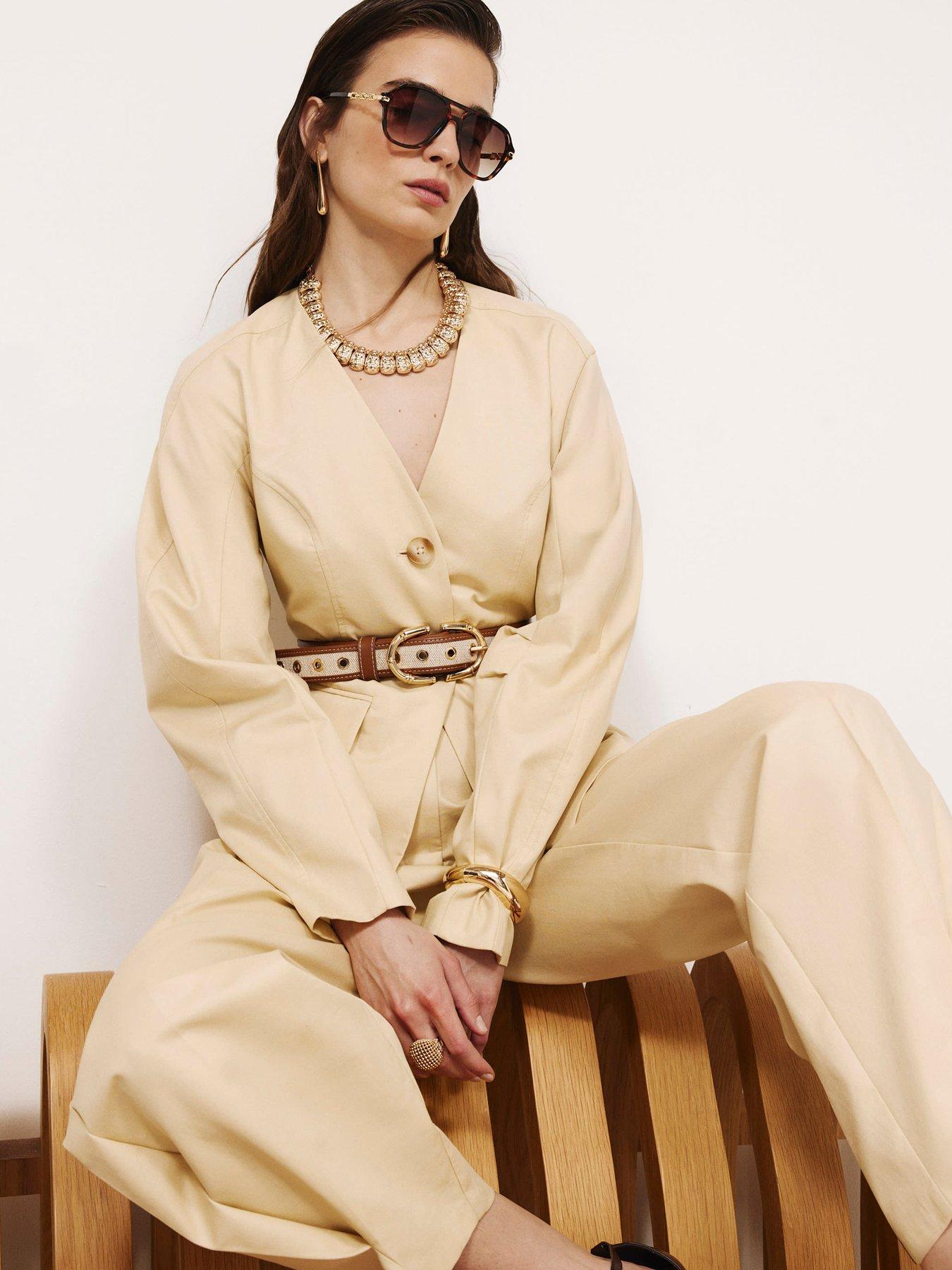 river-island-long-sleeve-collarless-cotton-blazer-yellowoutfit
