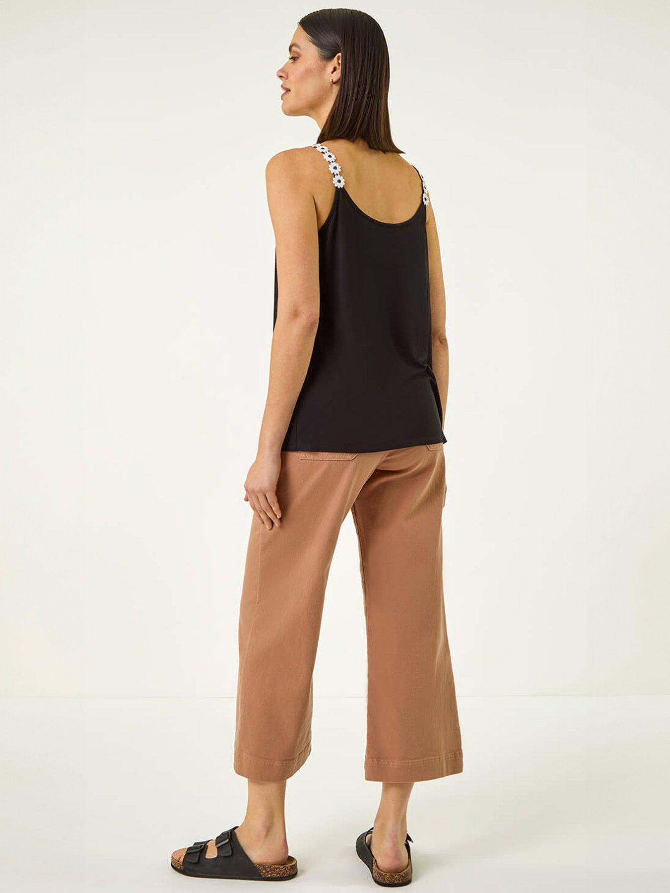 Image 2 of 5 of Roman Daisy Strap Sleeve Vest Top