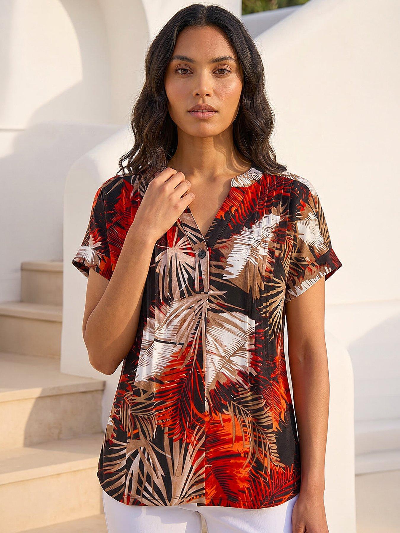 Image 1 of 5 of Roman Leaf Pintuck Top