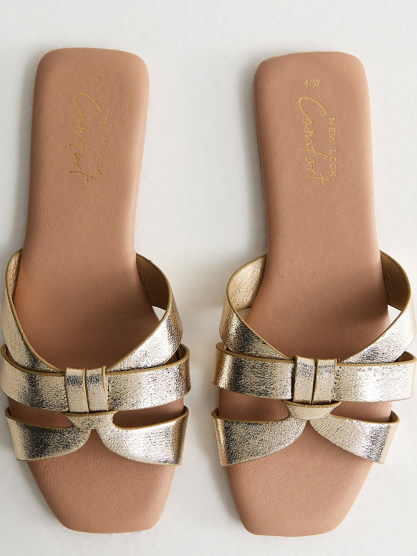 new-look-faux-leather-interwoven-flat-mules-golddetail