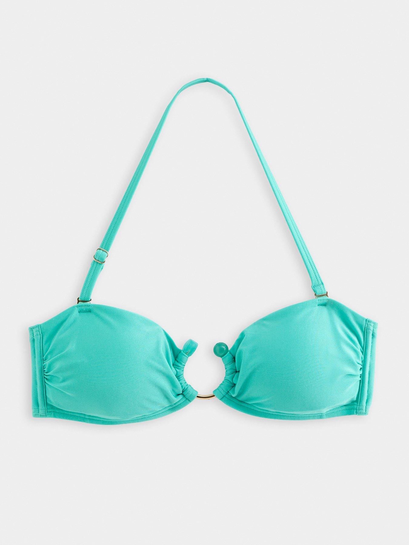 Image 5 of 5 of New Look Turquoise Ring Bandeau Bikini Top