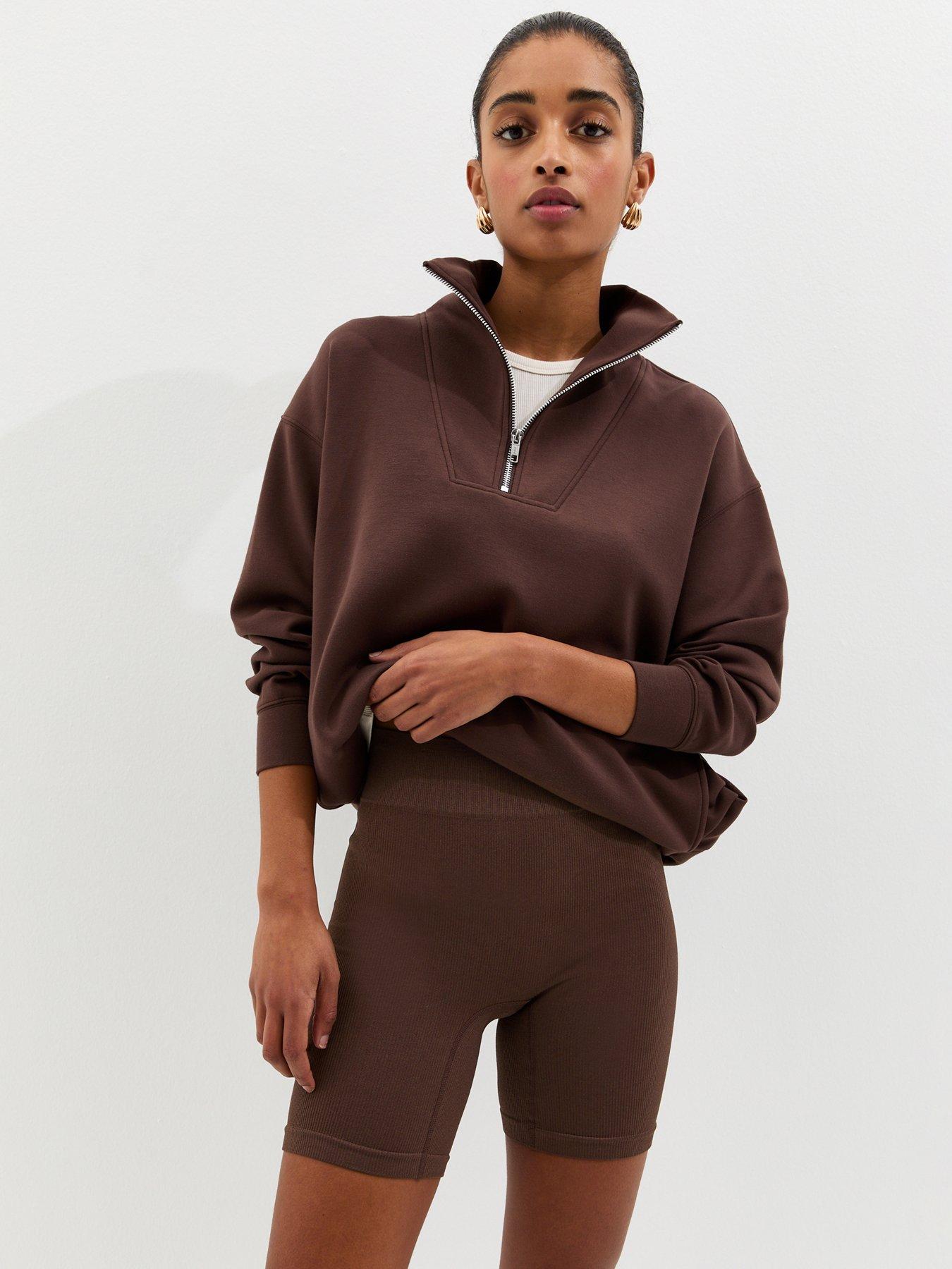 New Look Dark Brown Seamless Cycling Short