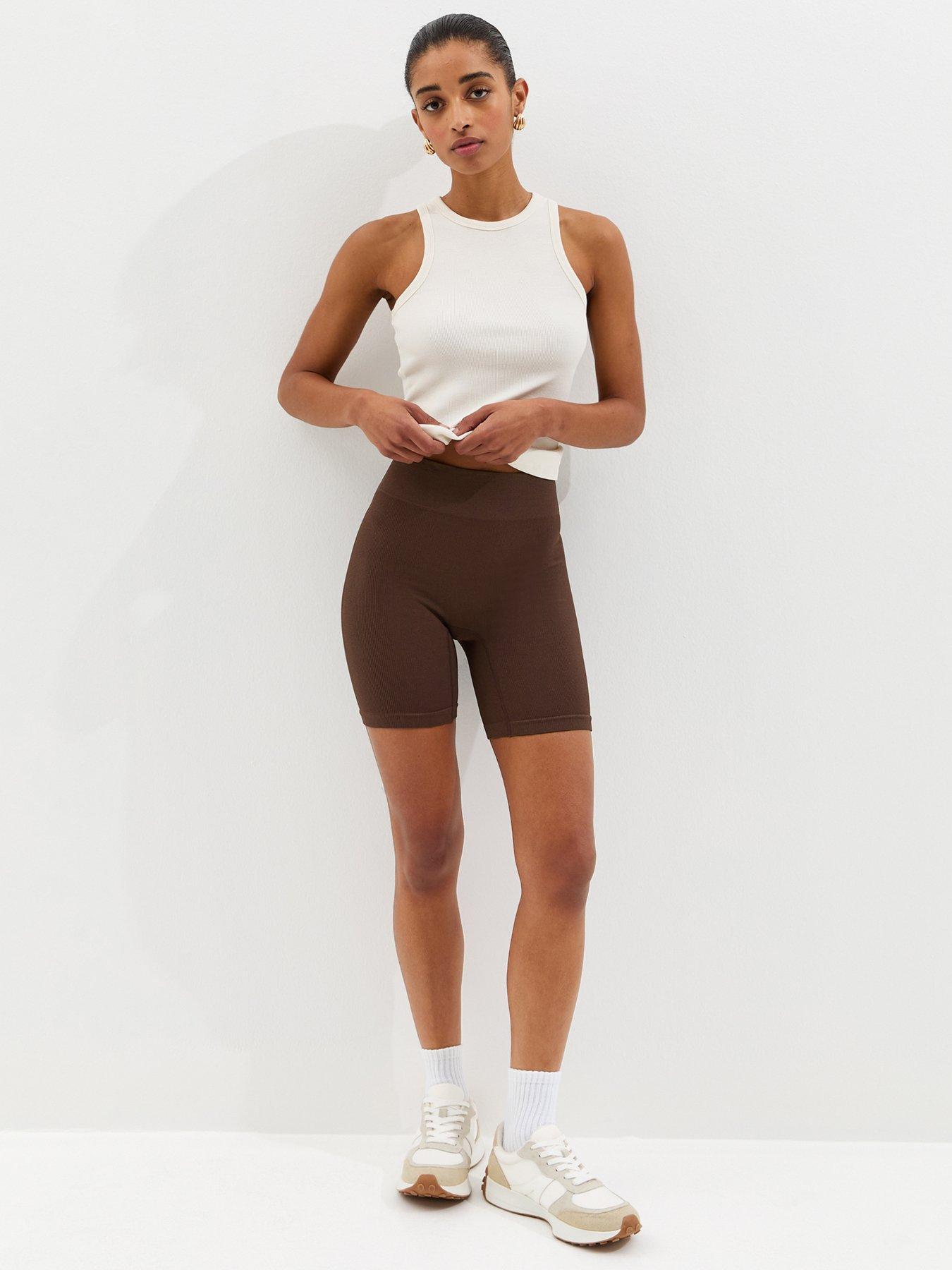Image 3 of 5 of New Look Dark Brown Seamless Cycling Short