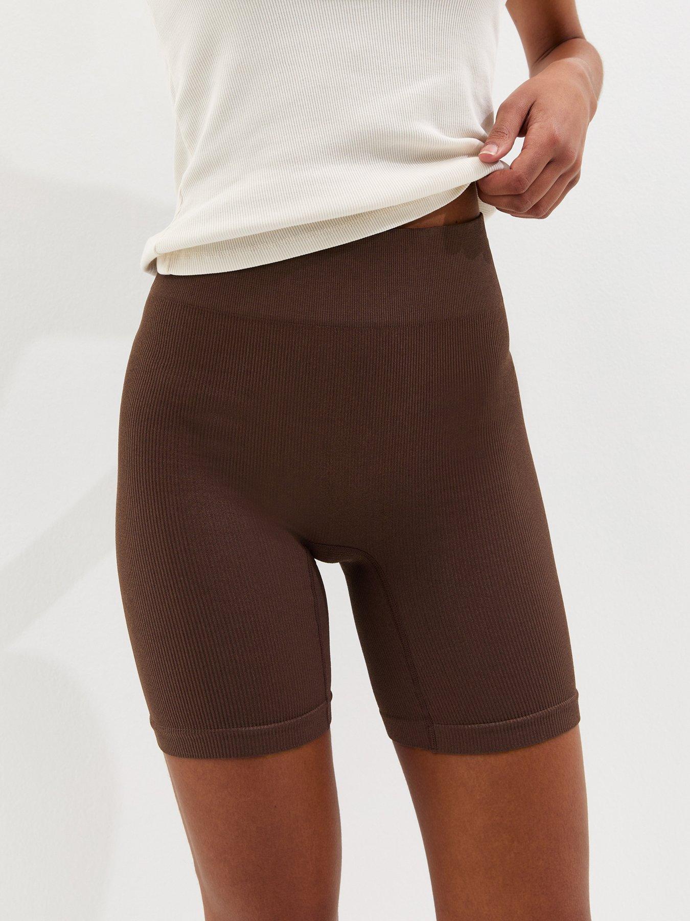 Image 4 of 5 of New Look Dark Brown Seamless Cycling Short