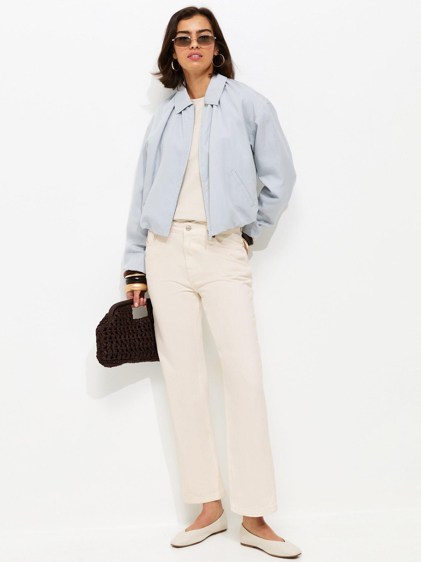 Image 4 of 6 of New Look Anica Straight Leg Jeans - Off White