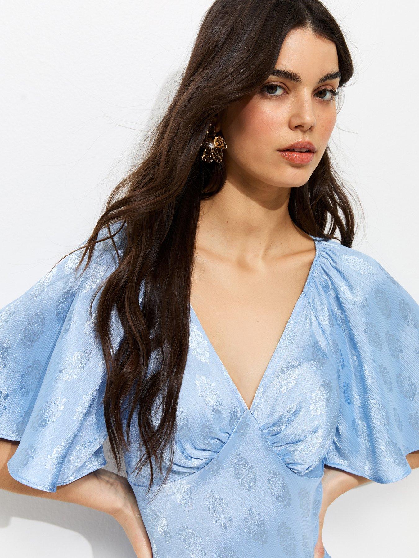 new-look-paisley-pattern-jacquard-flutter-sleeve-midi-dress-light-blueoutfit