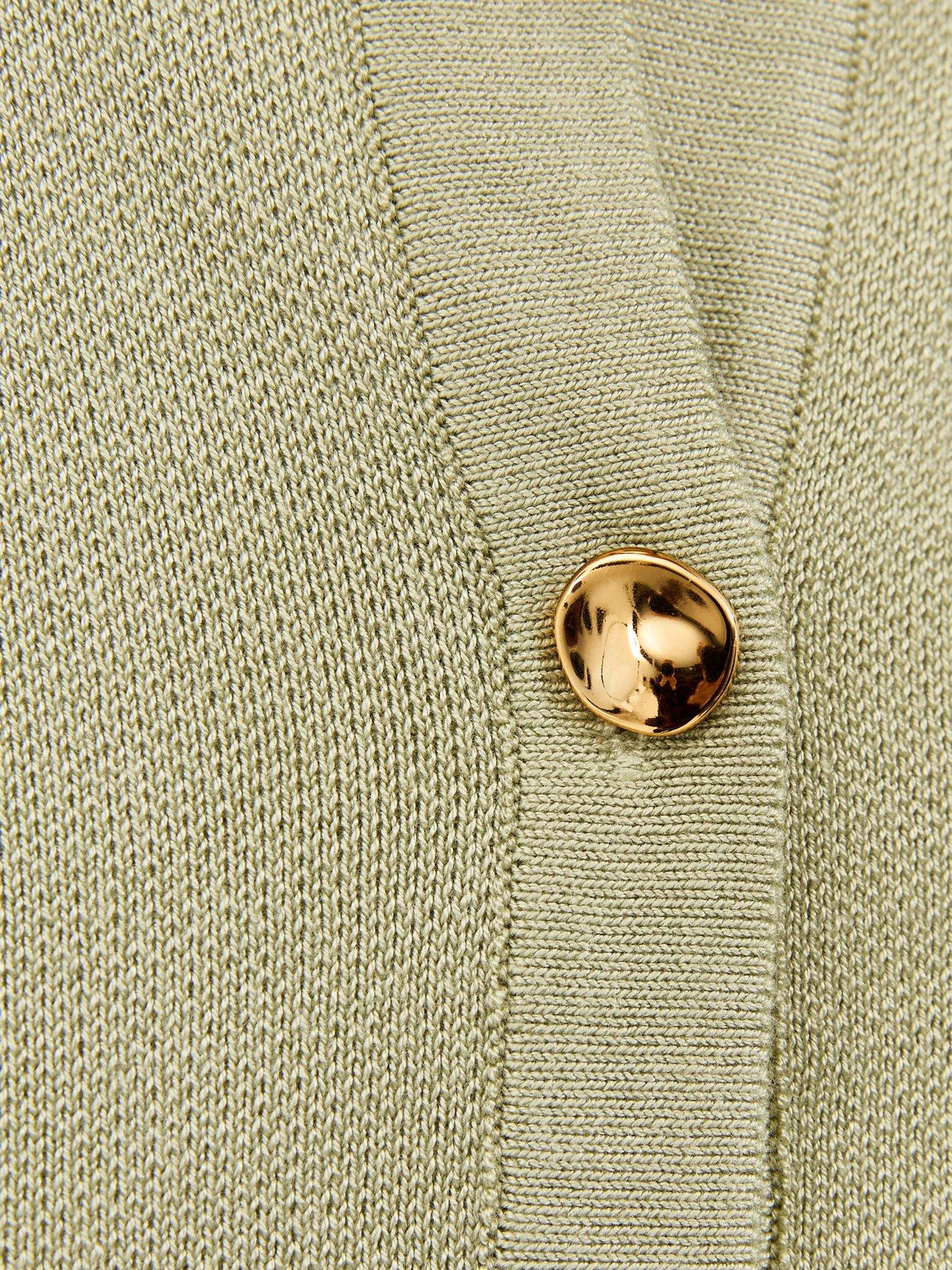 Image 5 of 5 of New Look Lightweight Short Sleeve Cardigan - Light Green