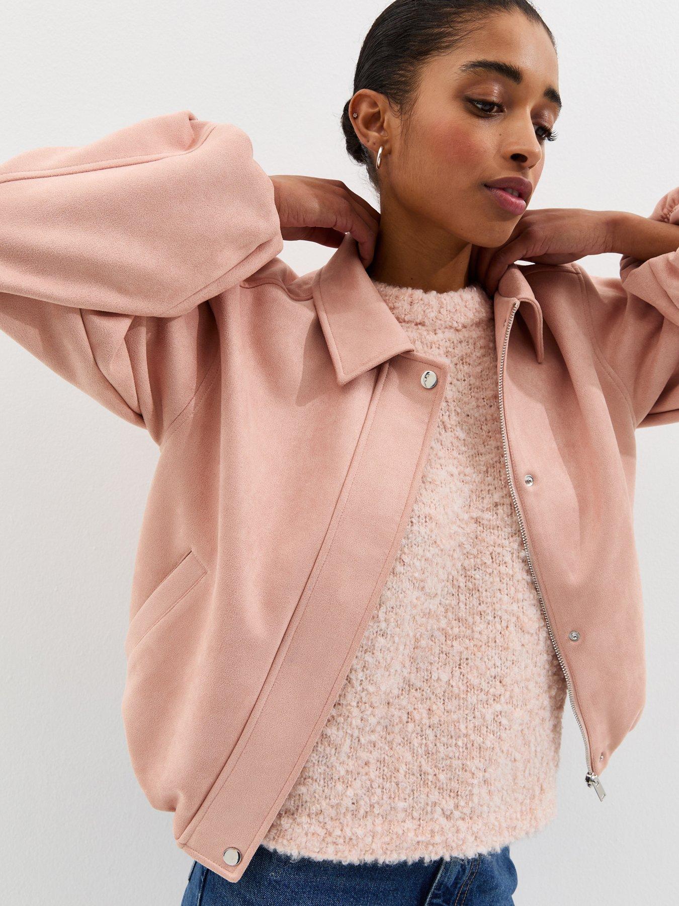 new-look-faux-suede-bubble-hem-jacket-light-pinkoutfit