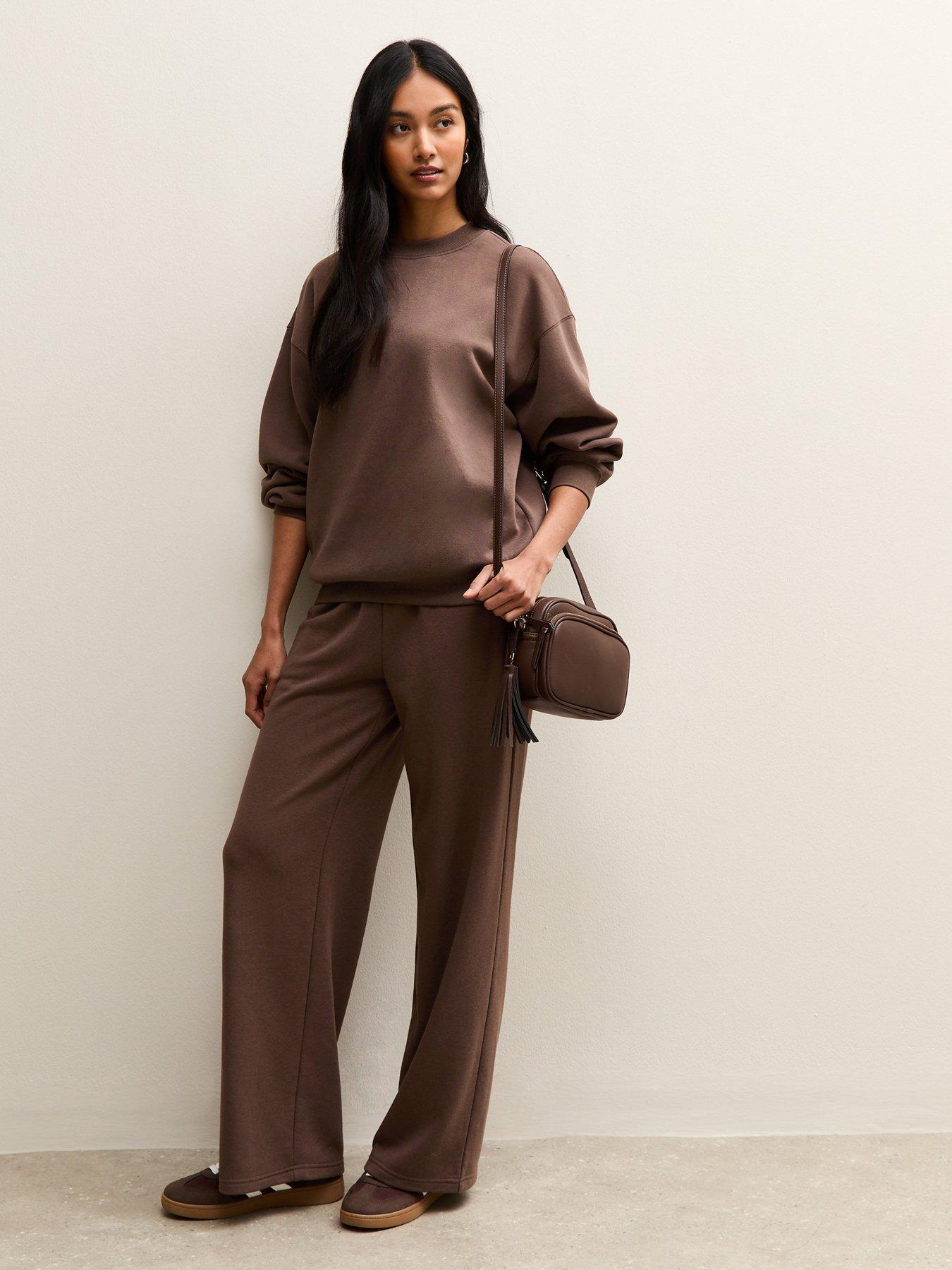 Image 3 of 5 of New Look Crew Neck Sweatshirt - Brown
