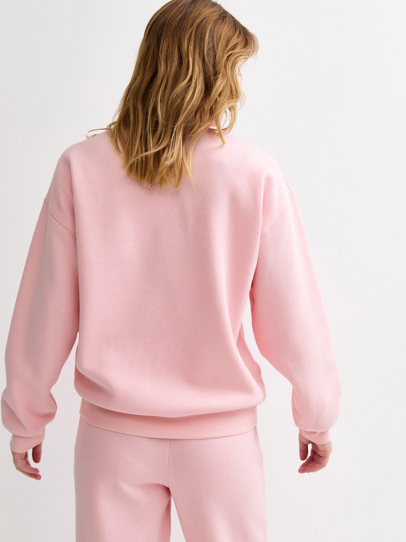 Image 2 of 5 of New Look Crew Neck Sweatshirt - Light Pink