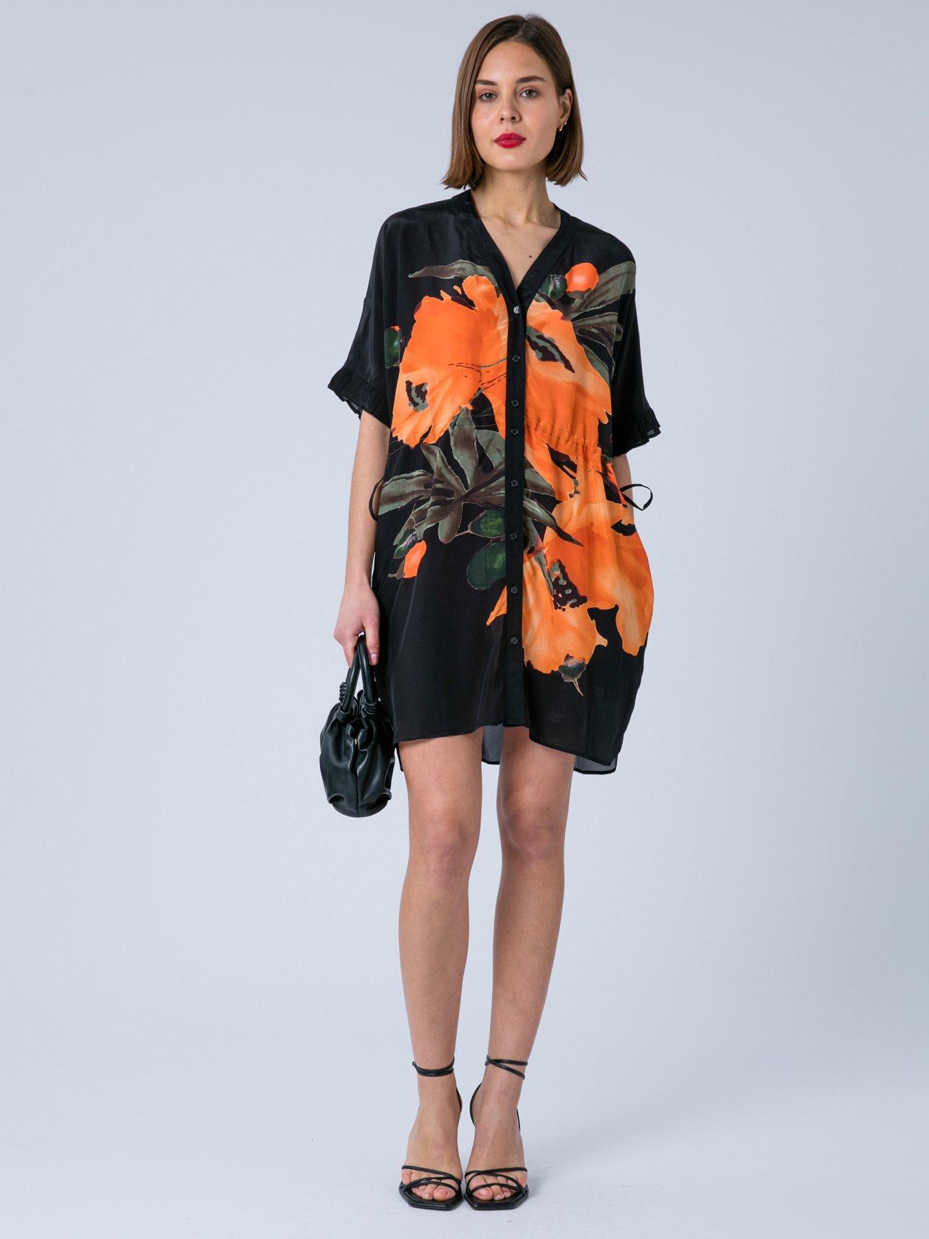religion-jade-floral-print-tunic-orangefront