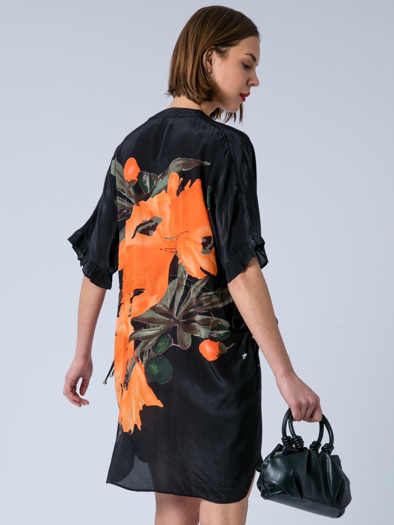 religion-jade-floral-print-tunic-orangestillFront