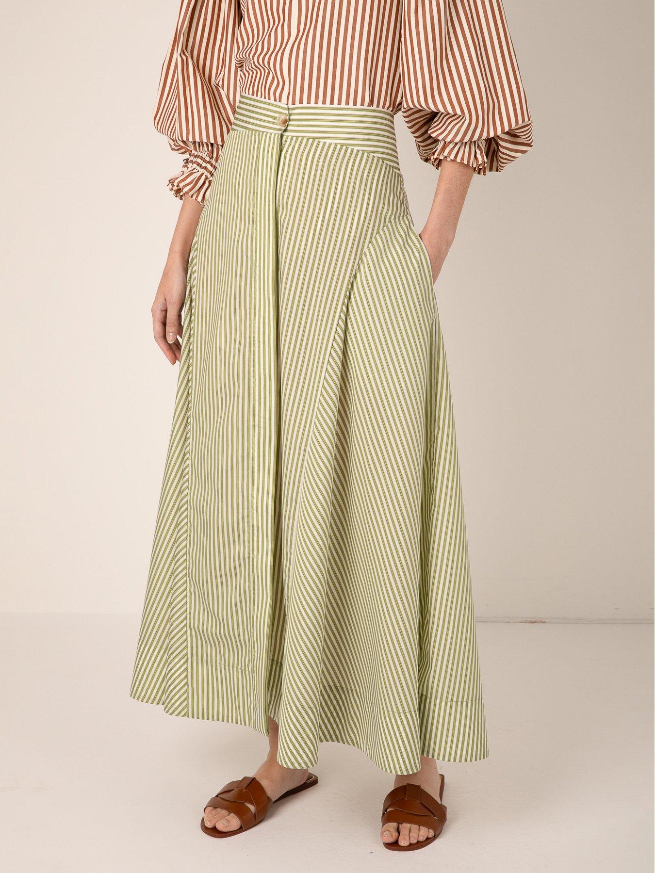 Image 5 of 5 of Vi.ve.re Fleur Stripe Skirt