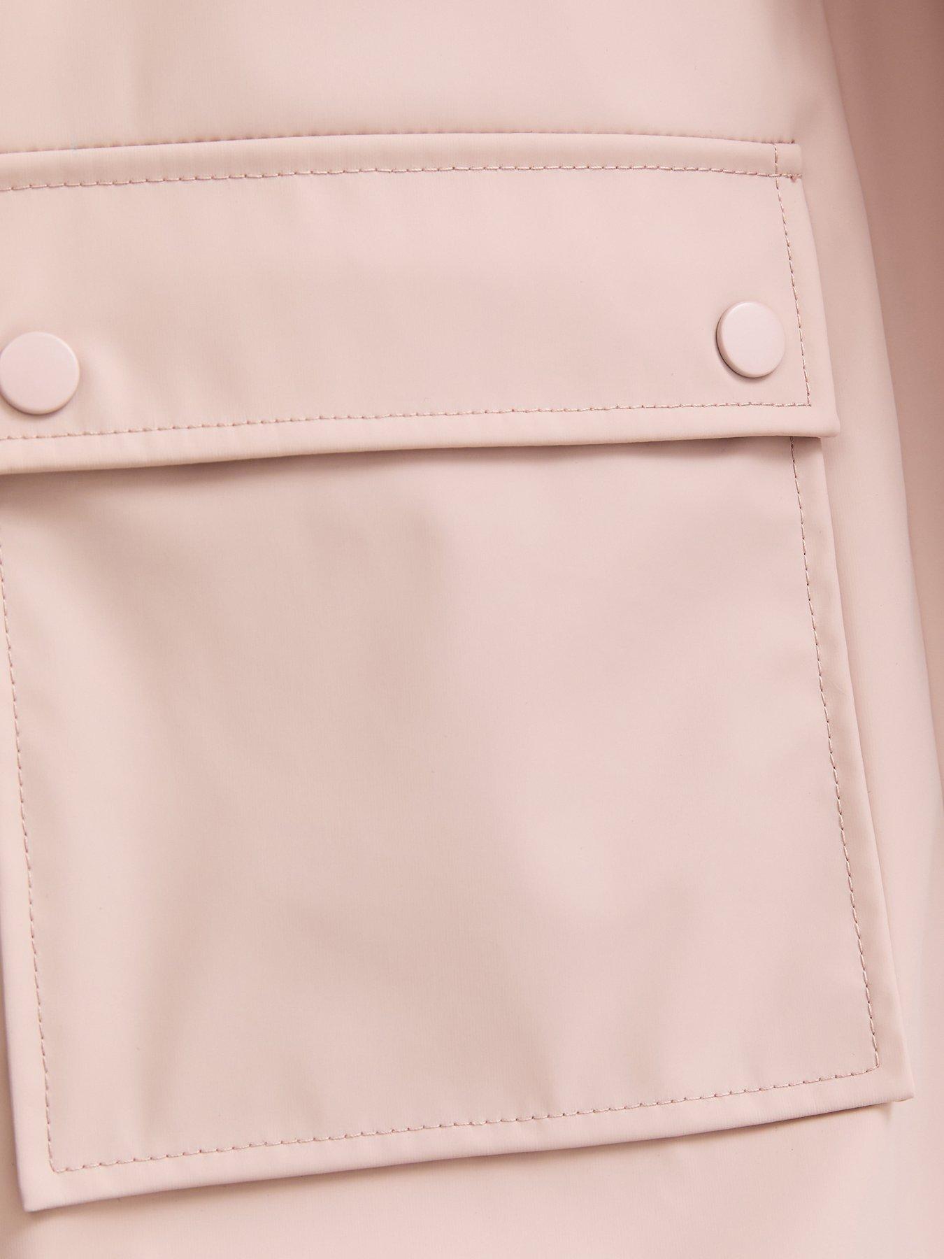 Image 5 of 5 of New Look Water Resistant Drawstring Hood Rain Anorak - Pale Pink