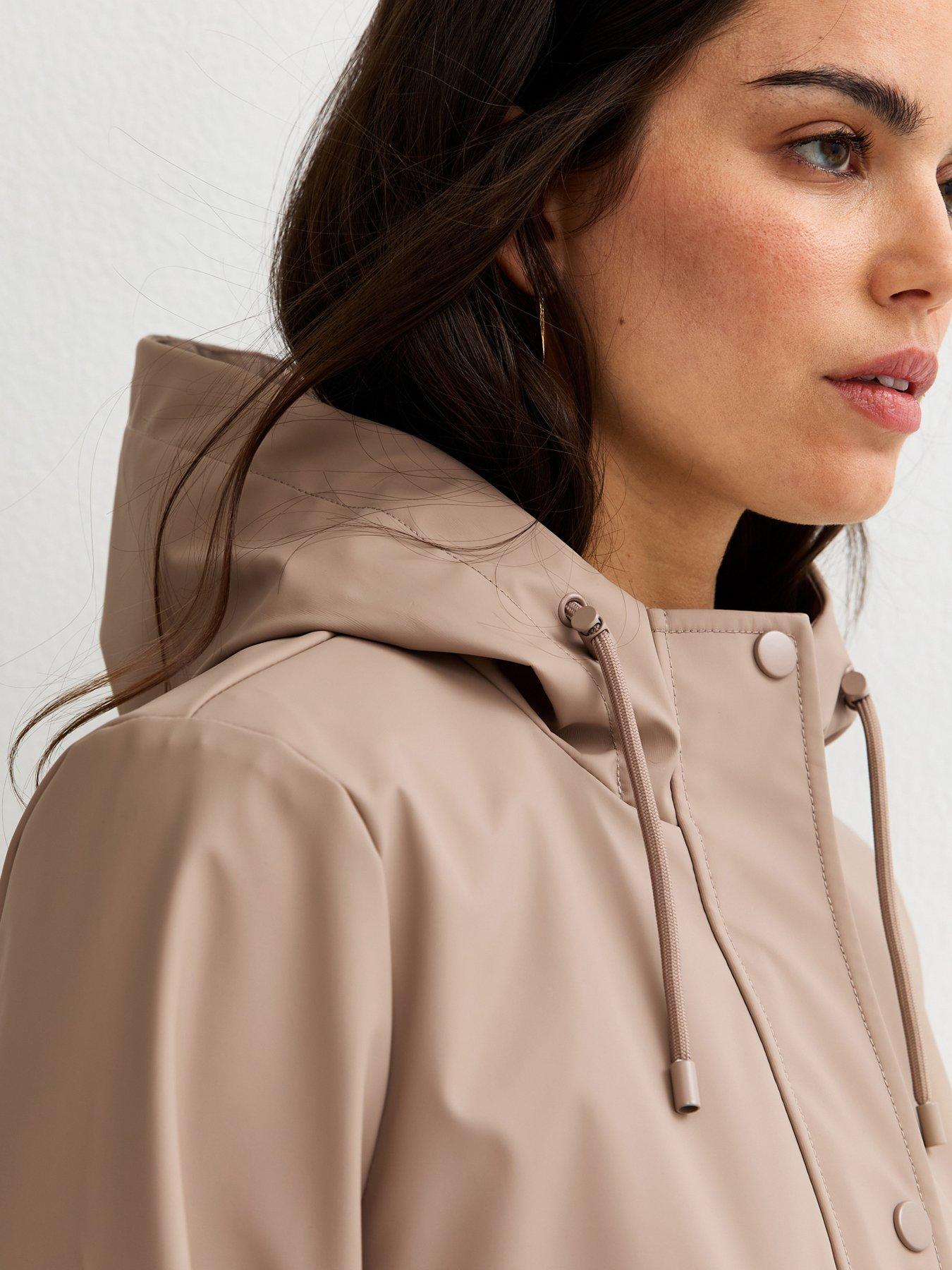 new-look-mink-water-resistant-drawstring-hood-rain-anorak-browndetail