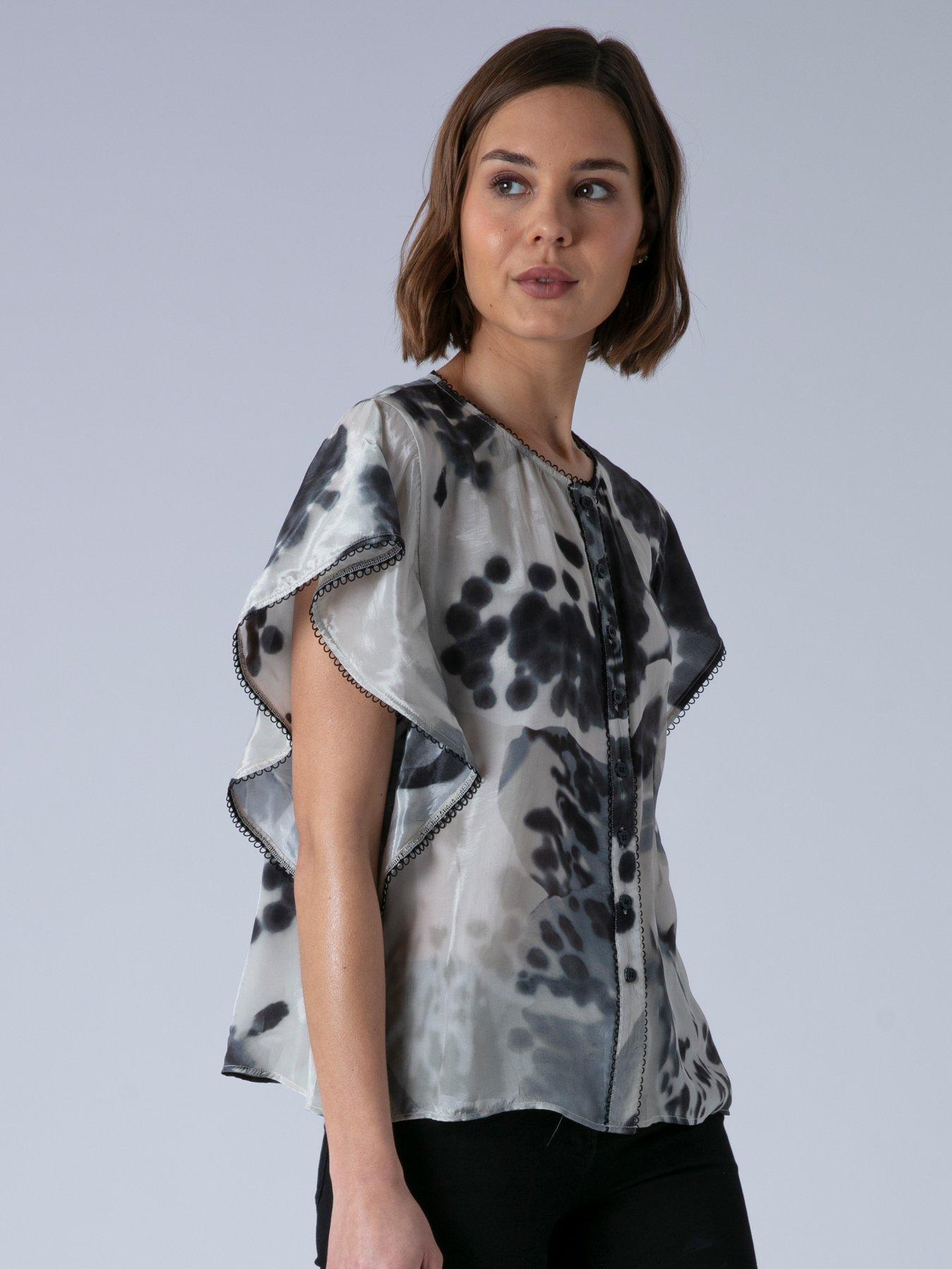 Image 6 of 6 of Religion Ara Loose Fitting Blouse - Black