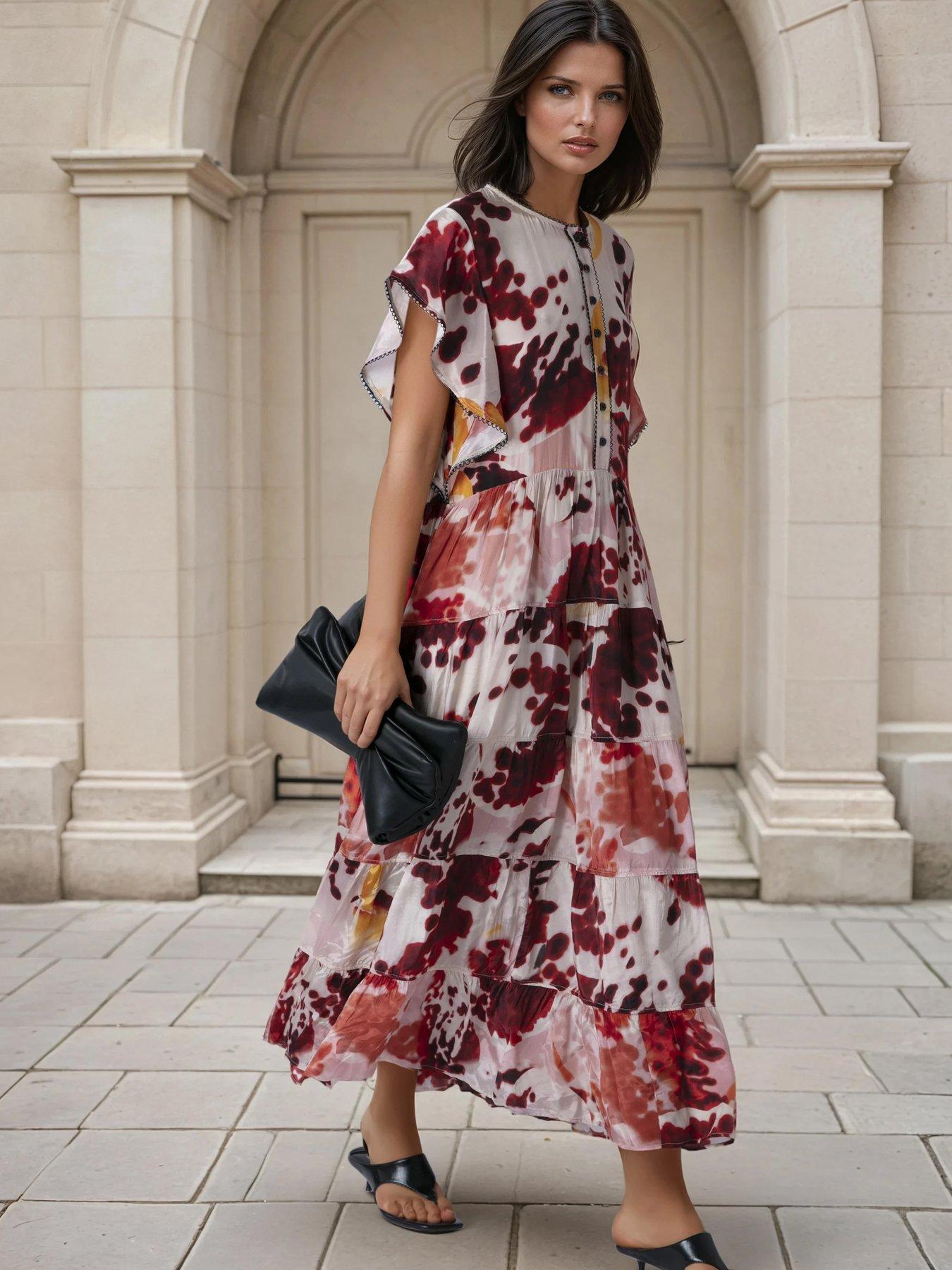 Religion Ara Maxi Occasion Dress - Orange