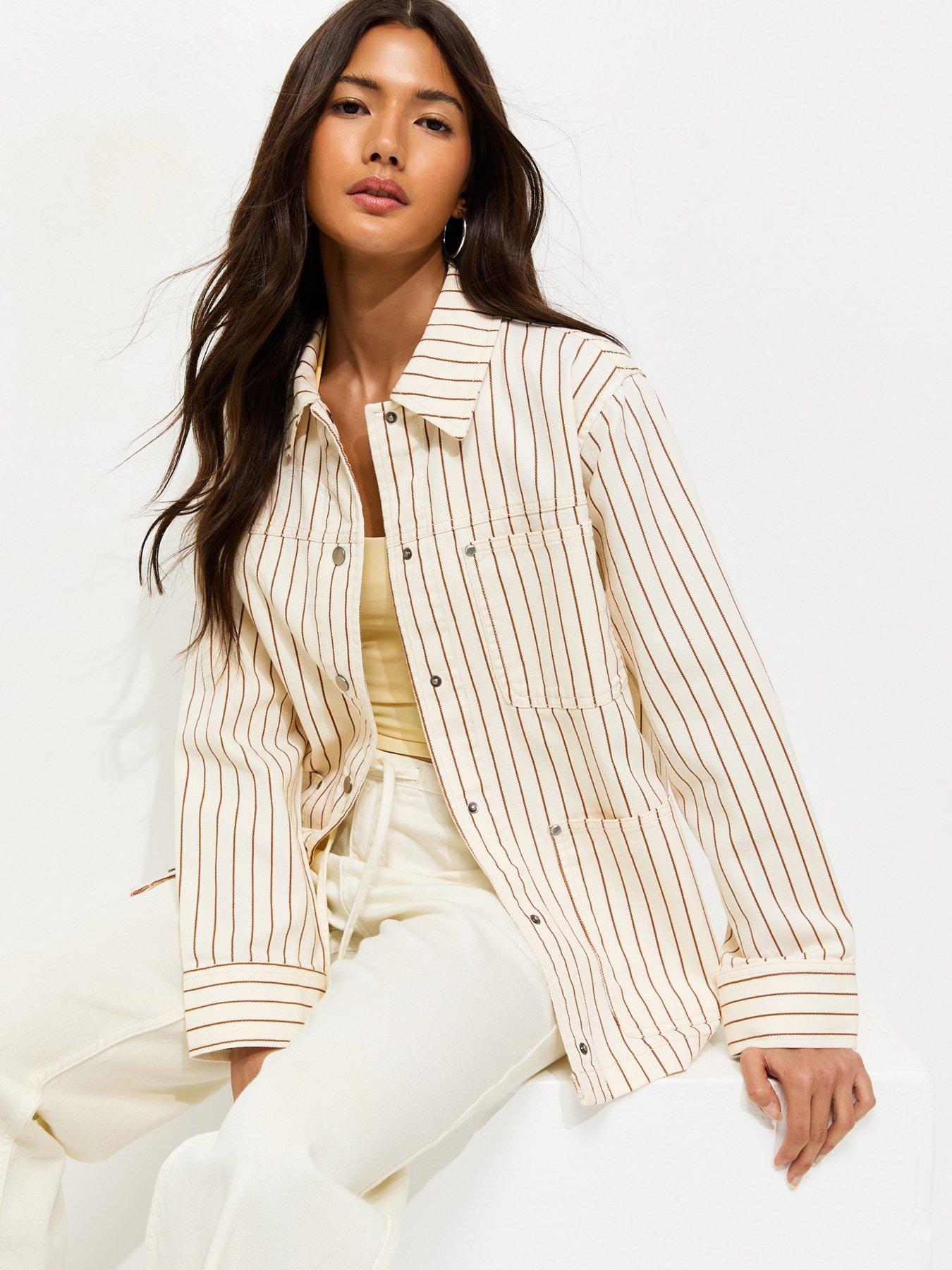 new-look-cream-stripe-longline-cotton-shacketfront