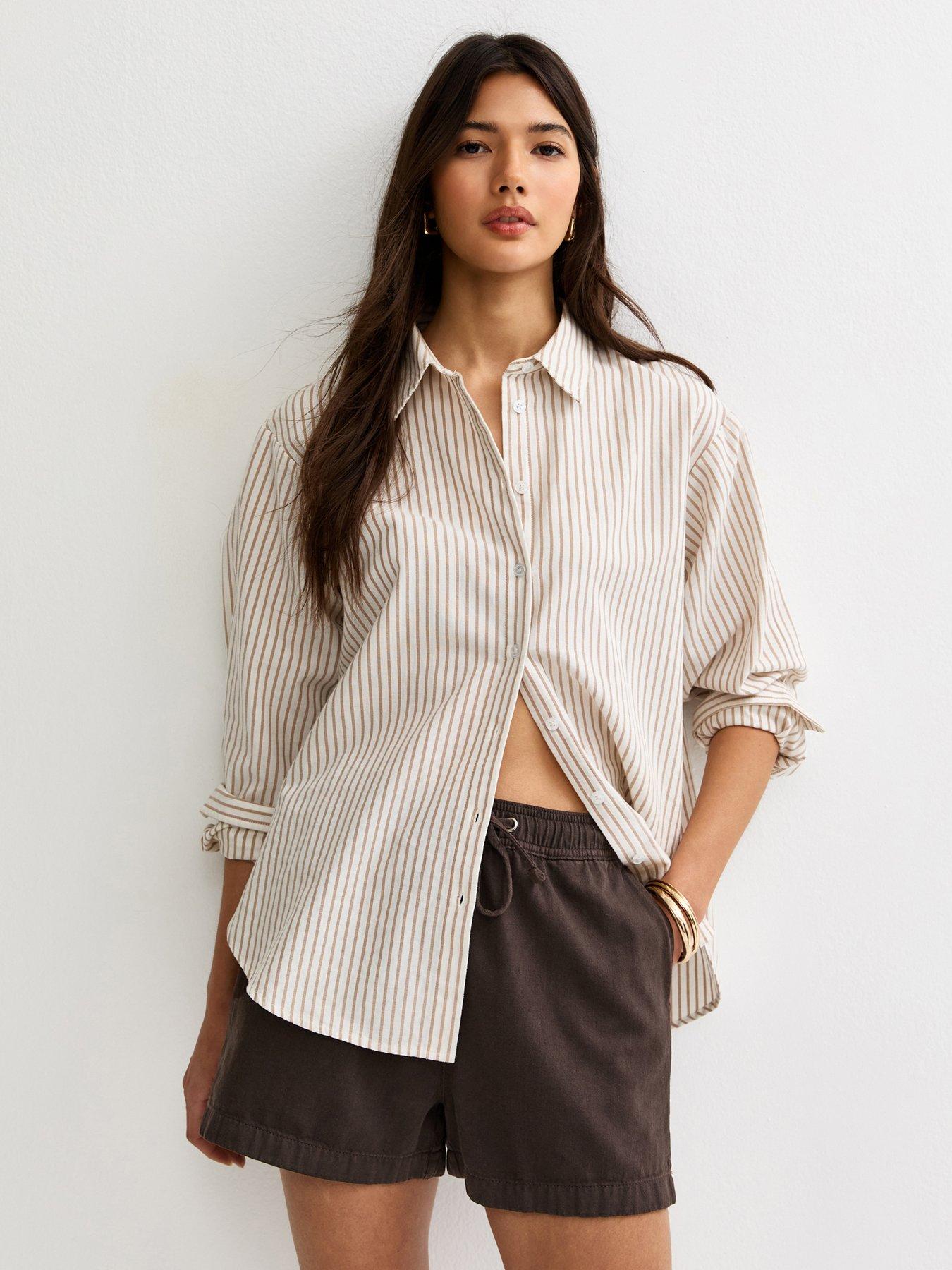 new-look-cotton-twill-pull-on-drawstring-shorts-dark-brownfront