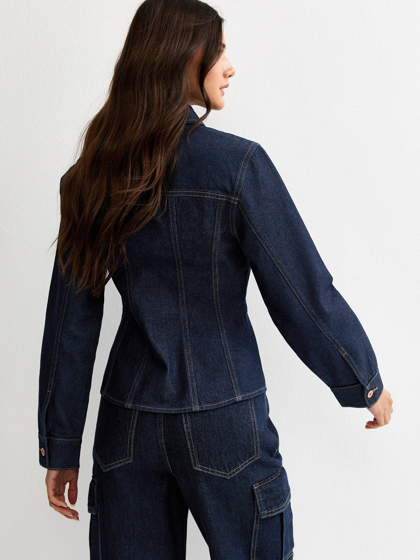 Image 2 of 6 of New Look Indigo Wash Cinched Denim Jacket