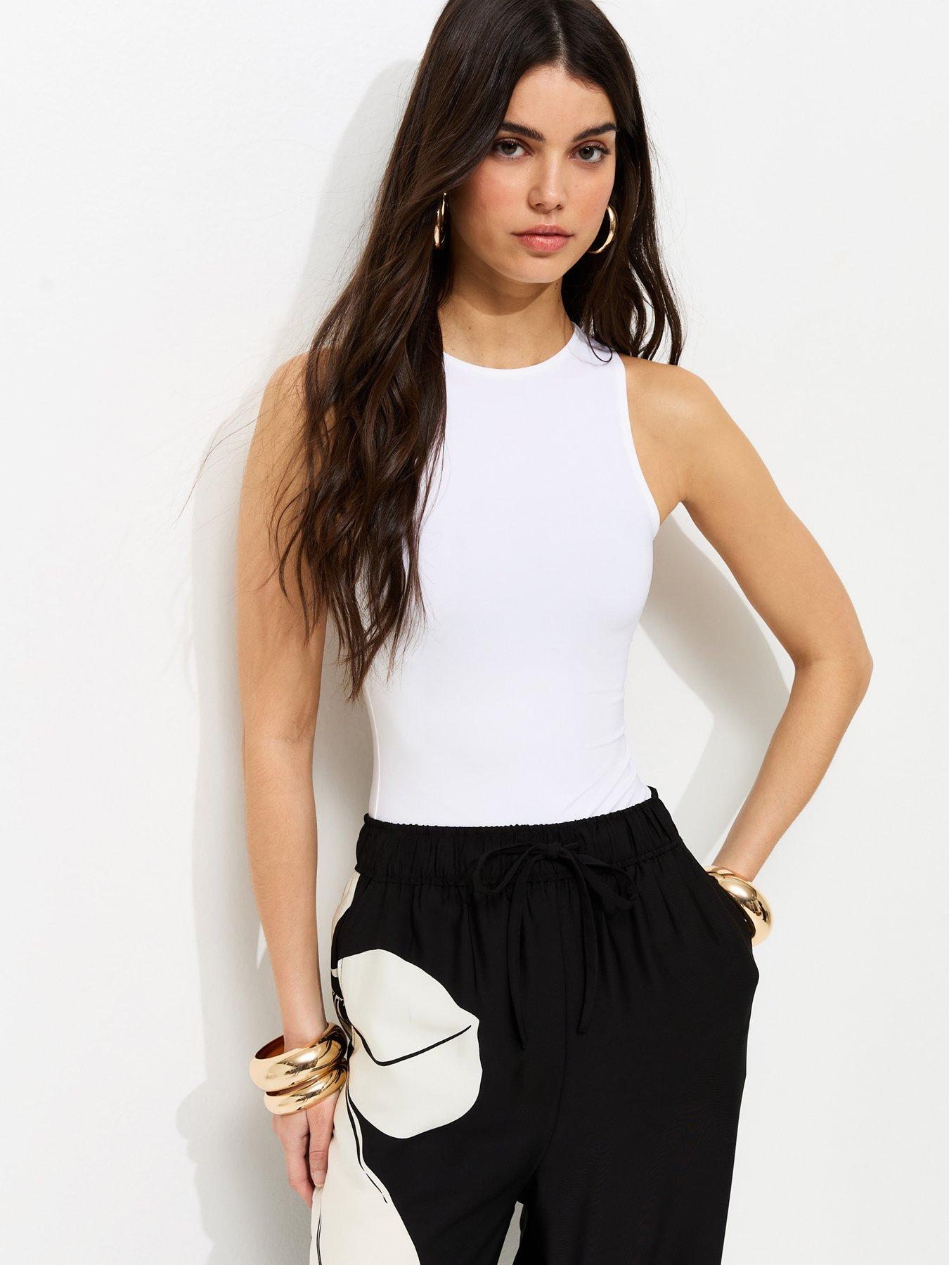 New Look Jersey Racer Bodysuit - White